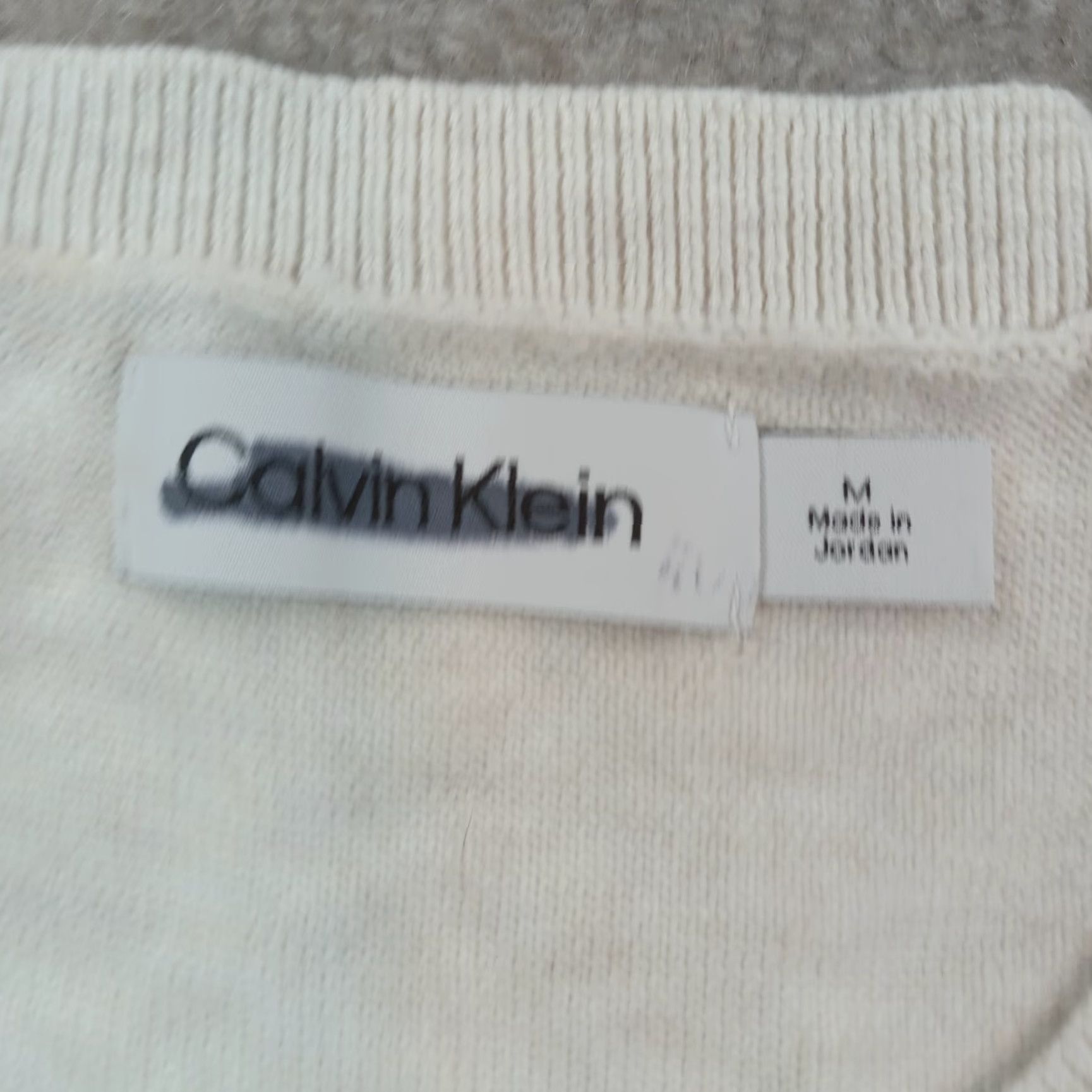 Calvin Klein Calvin Klein Crew Neck Sweater Womens Medium Beige Cotton Long Sleeve Casual Pullover Size M / US 6-8 / IT 42-44 - 5 Thumbnail