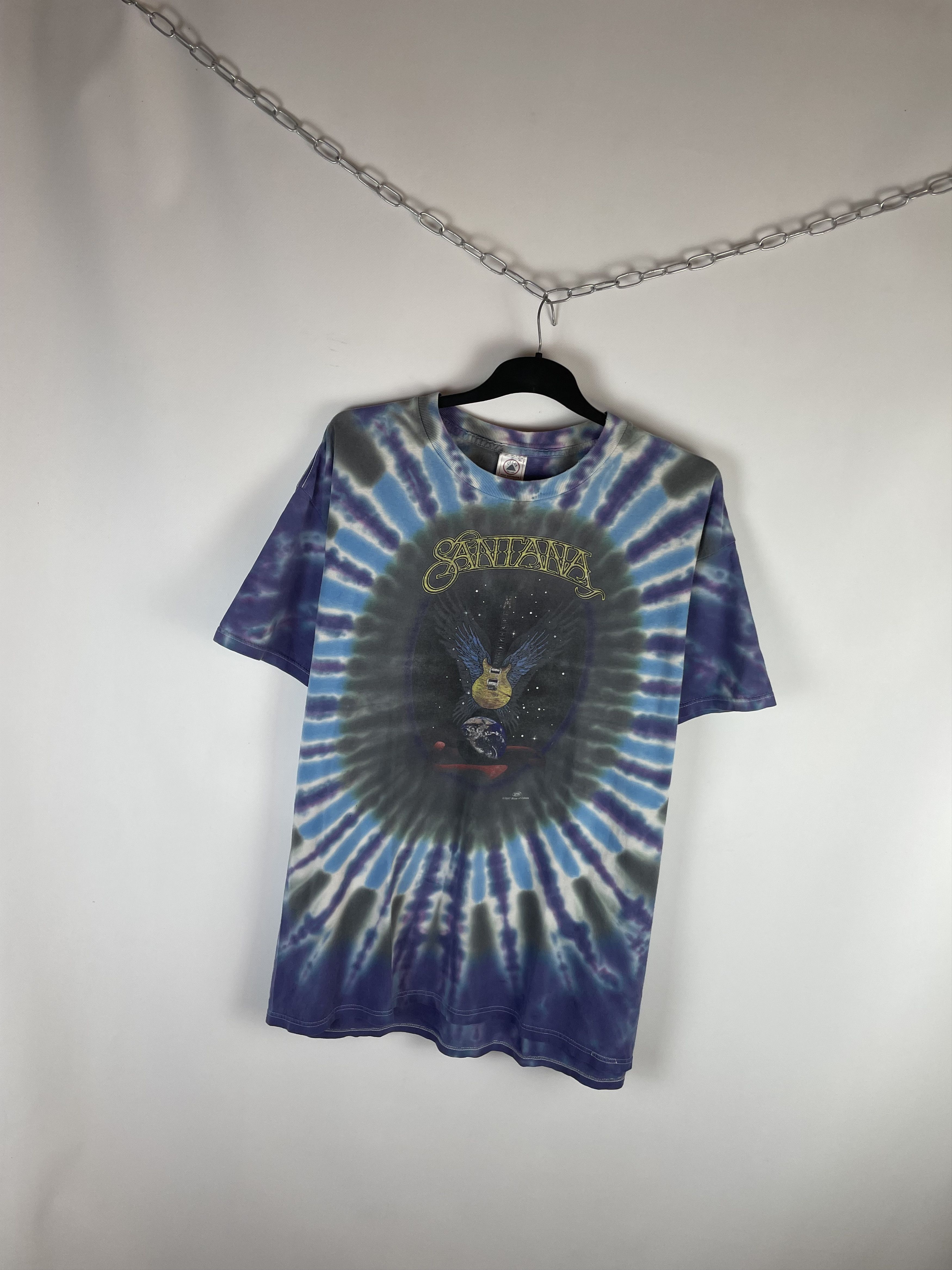 Band Tees Vintage 1997 Santana ‘Winged Guitar’ Tie Dye Promo T Shirt Size US XL / EU 56 / 4 - 2 Thumbnail