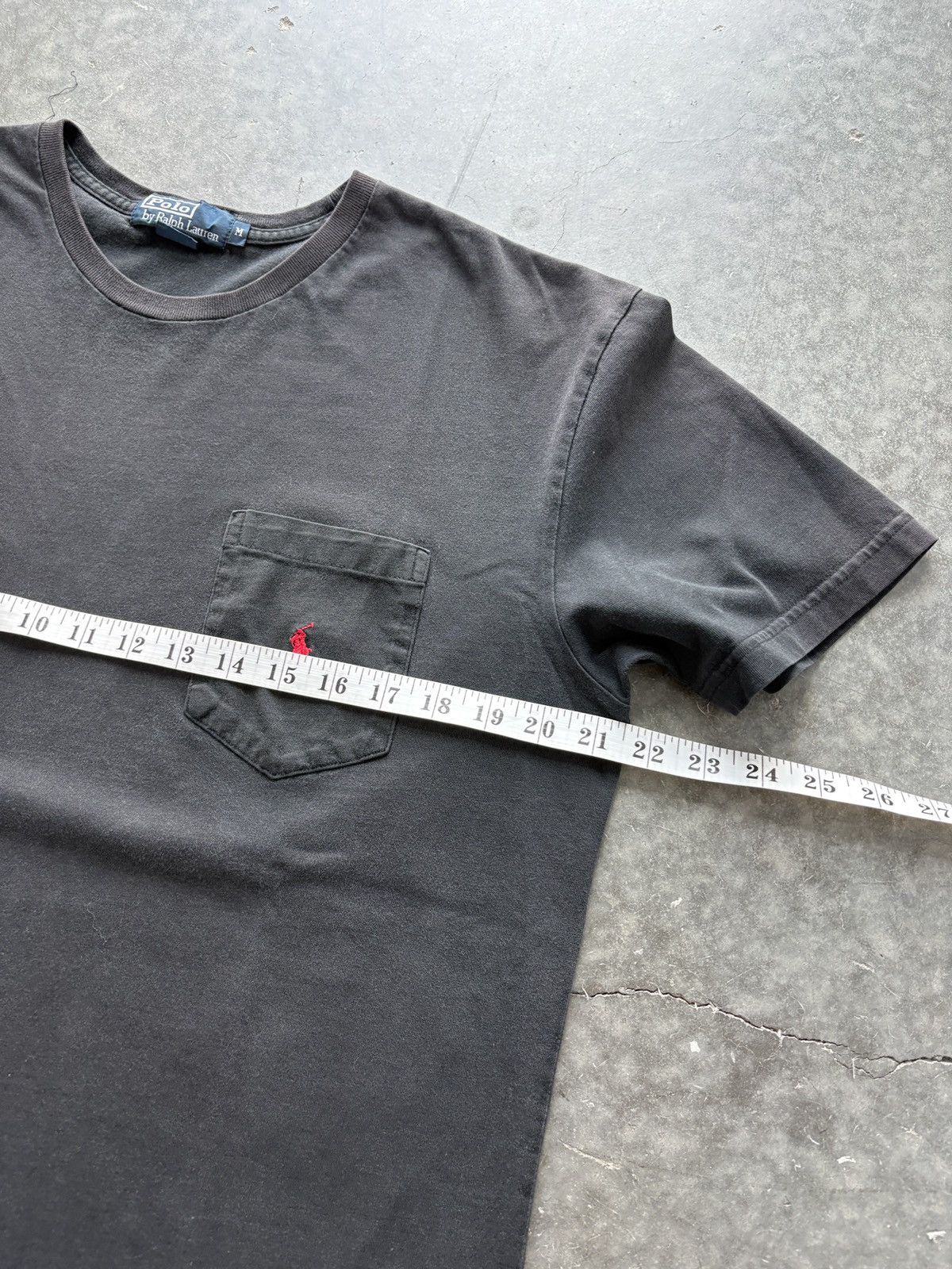 Polo Ralph Lauren Vintage Y2K Polo Ralph Lauren Pocket Tee Faded Black Size US M / EU 48-50 / 2 - 7 Thumbnail