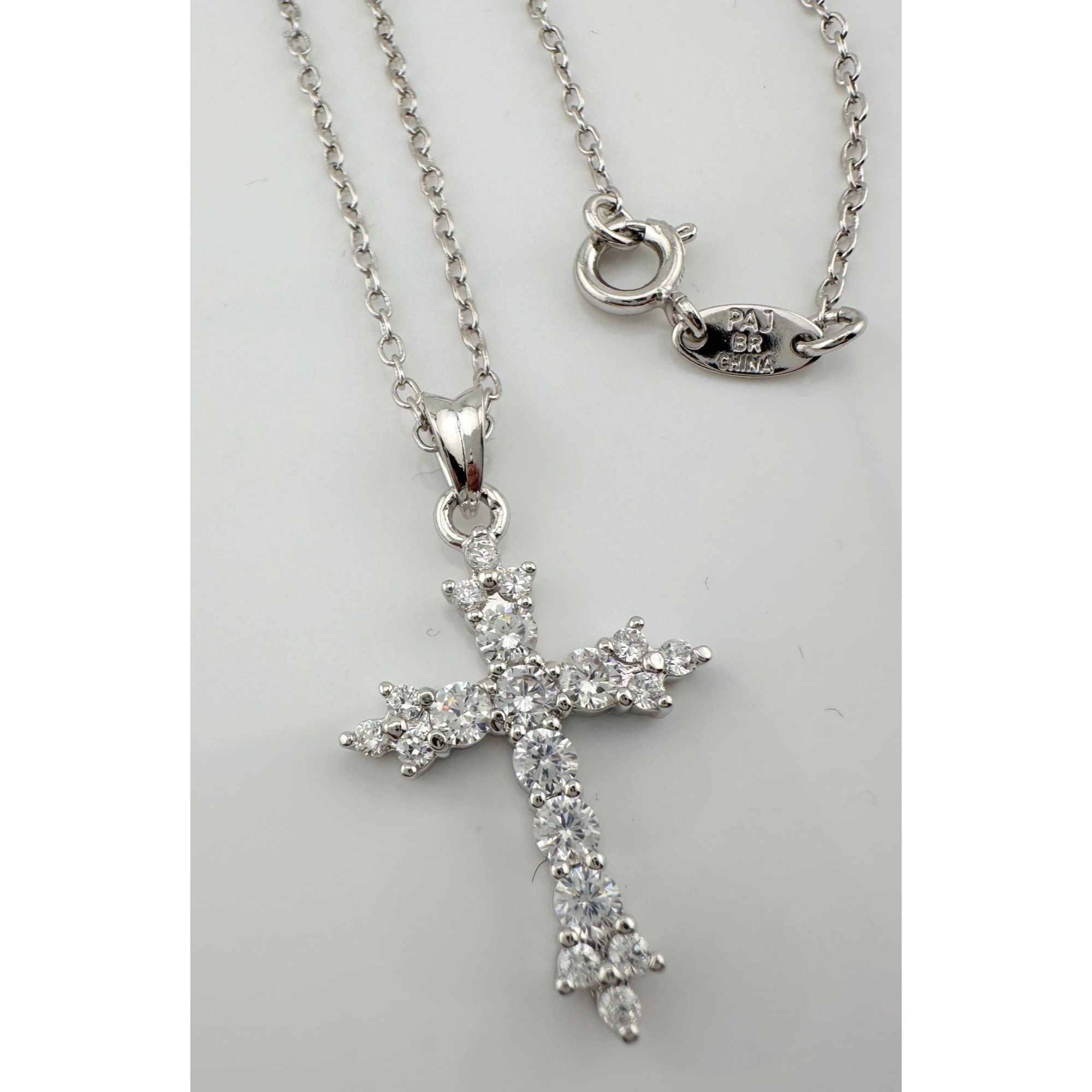 Other Beautiful Cross Pendant with Shining White Gemstones Size ONE SIZE - 5 Thumbnail