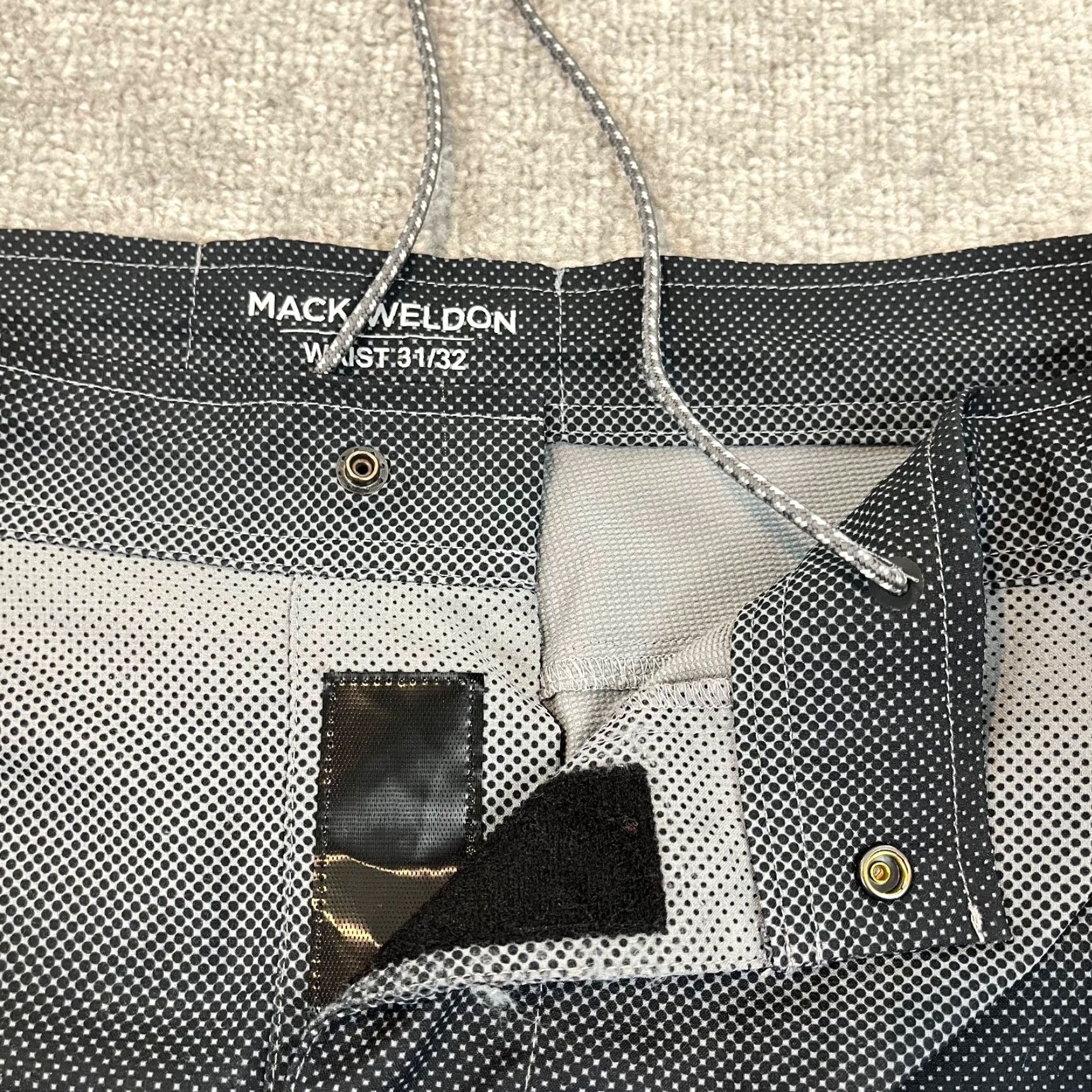 Vintage MACK WELDON Swim Trunks Mens 32 Grey Board Shorts Unlined 8" 31/32 Bathing Suit Beach Outdoor Sports Mens Size US 32 / EU 48 - 4 Thumbnail