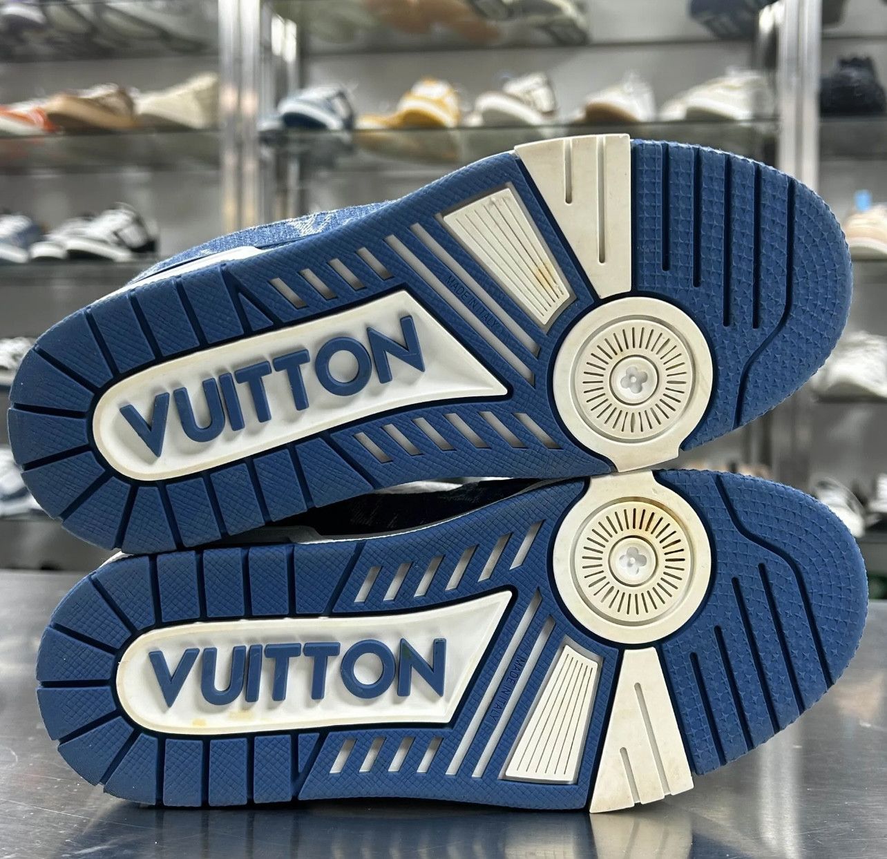 Louis Vuitton louis vuittion trainer denim blue white 0079-yq Size US 4 / IT 34 - 4 Thumbnail