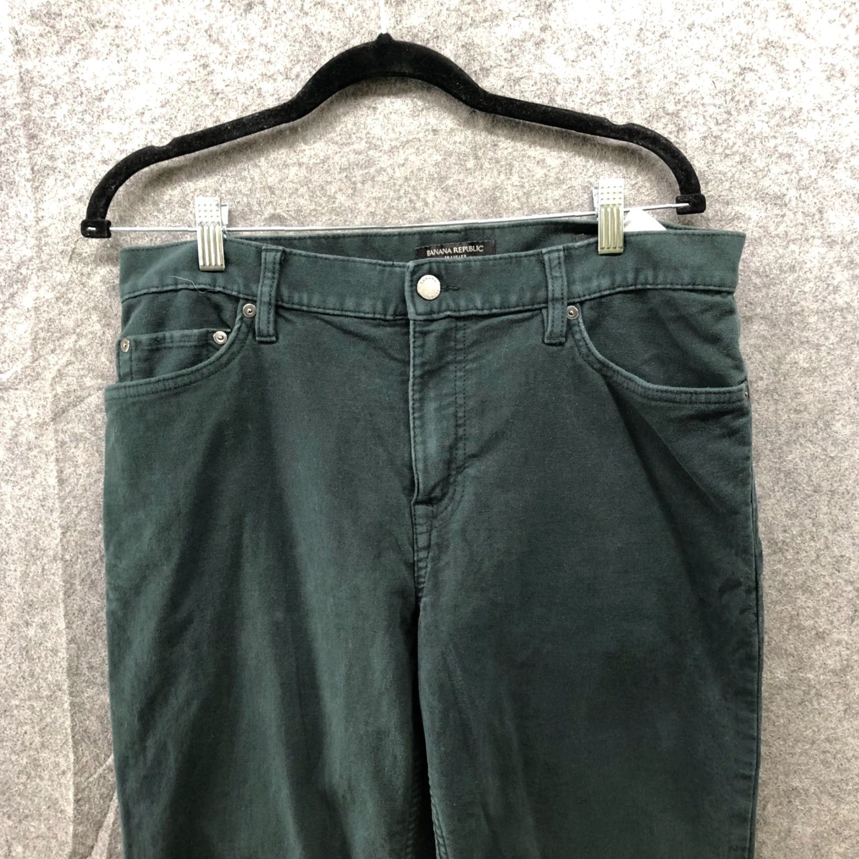 Banana Republic VINTAGE Banana Republic Traveler Pants Mens 34x29 Slim Fit Brushed Twill Emerald Green Size US 34 / EU 50 - 3 Thumbnail
