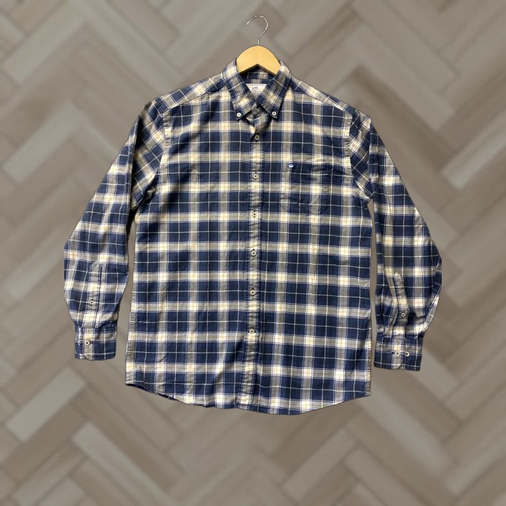 Southern Tide SOUTHERN TIDE Shirt Men M Navy Plaid Heather Stretch Long Sleeve Button-Up Size US M / EU 48-50 / 2 - 1 Thumbnail