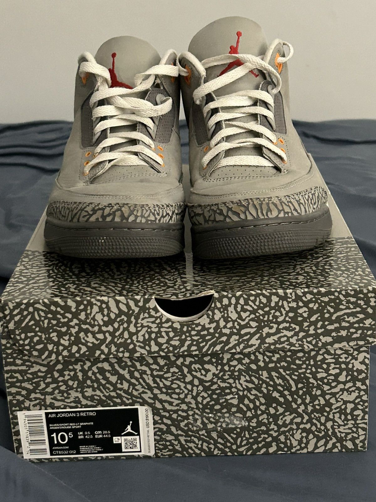 Jordan Brand Cool Grey Jordan 3s Size US 10.5 / EU 43-44 - 7 Thumbnail