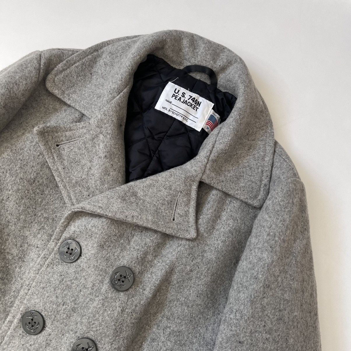 Schott Schott NYC U.S 740N Pea Jacket Size US M / EU 48-50 / 2 - 2 Thumbnail