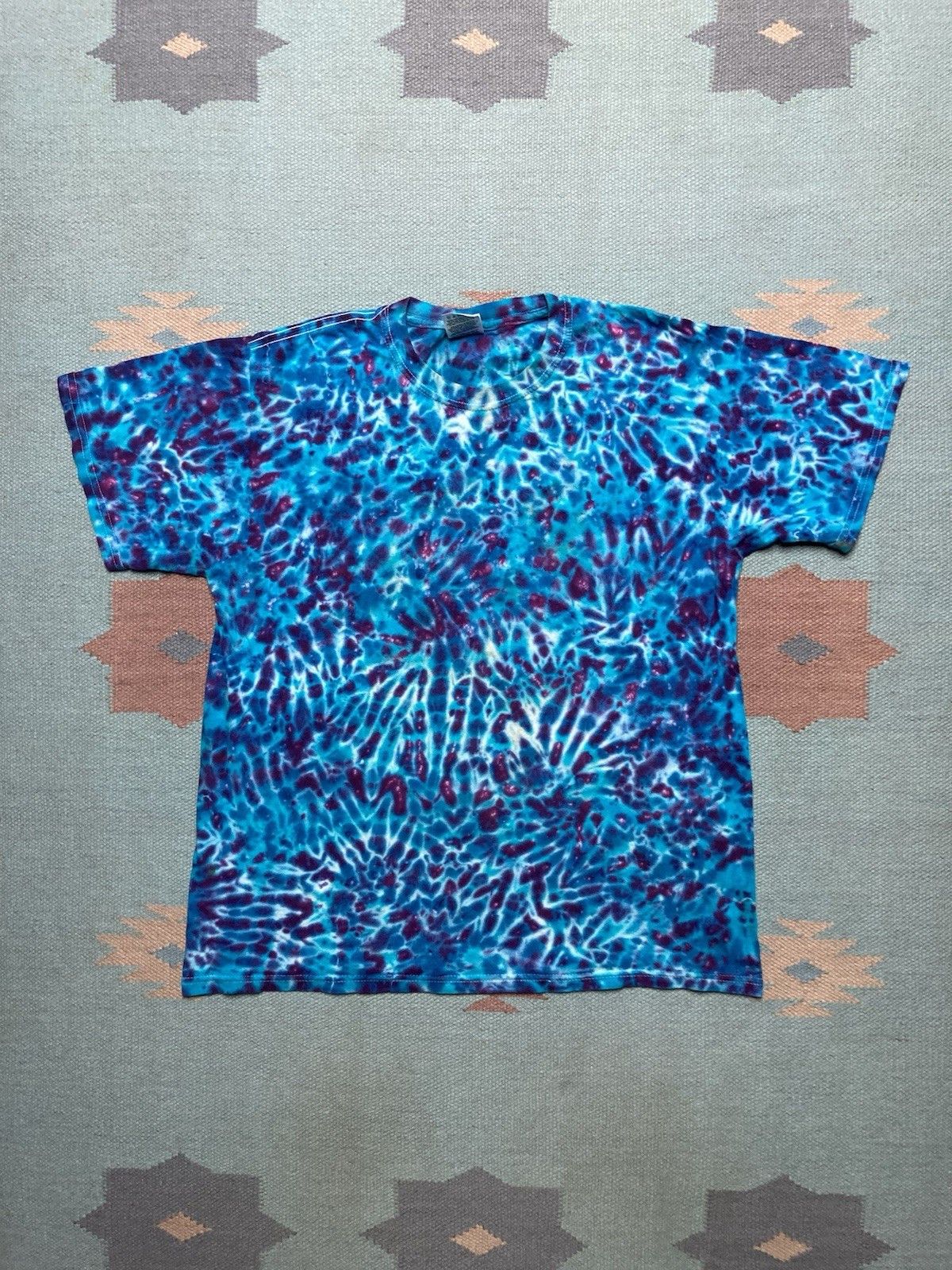 Vintage Vtg tie dye t shirt fruit of the loom hippie cotton medium Size US M / EU 48-50 / 2 - 1 Thumbnail