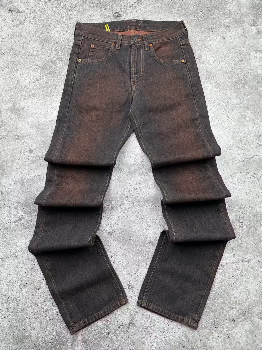 image of Avant Garde Vintage Faded Color Amazing Skinny Jeans, Men's (Size 28)