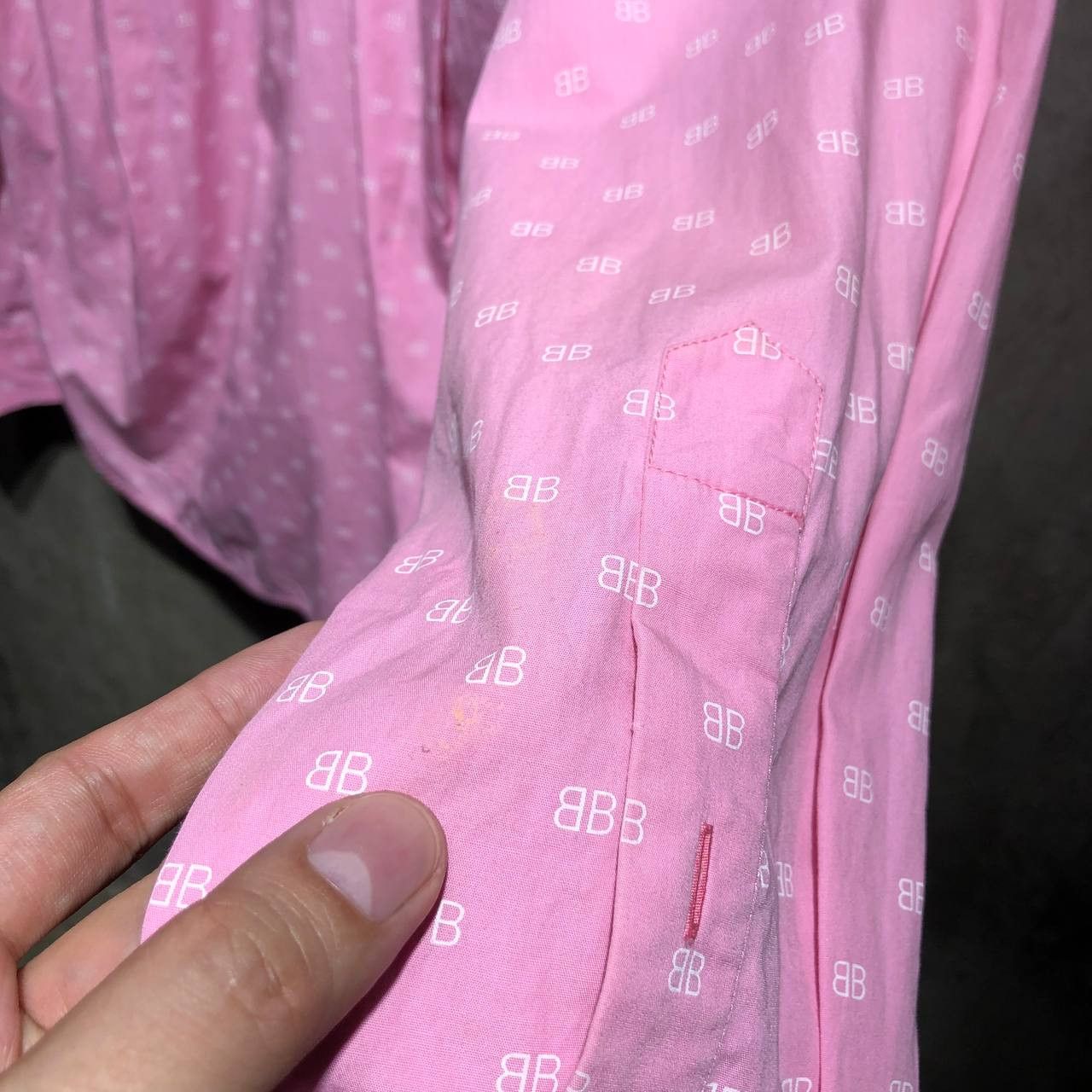 Balenciaga Balenciaga BB logo all over print poplin shirt Size L / US 10 / IT 46 - 13 Thumbnail