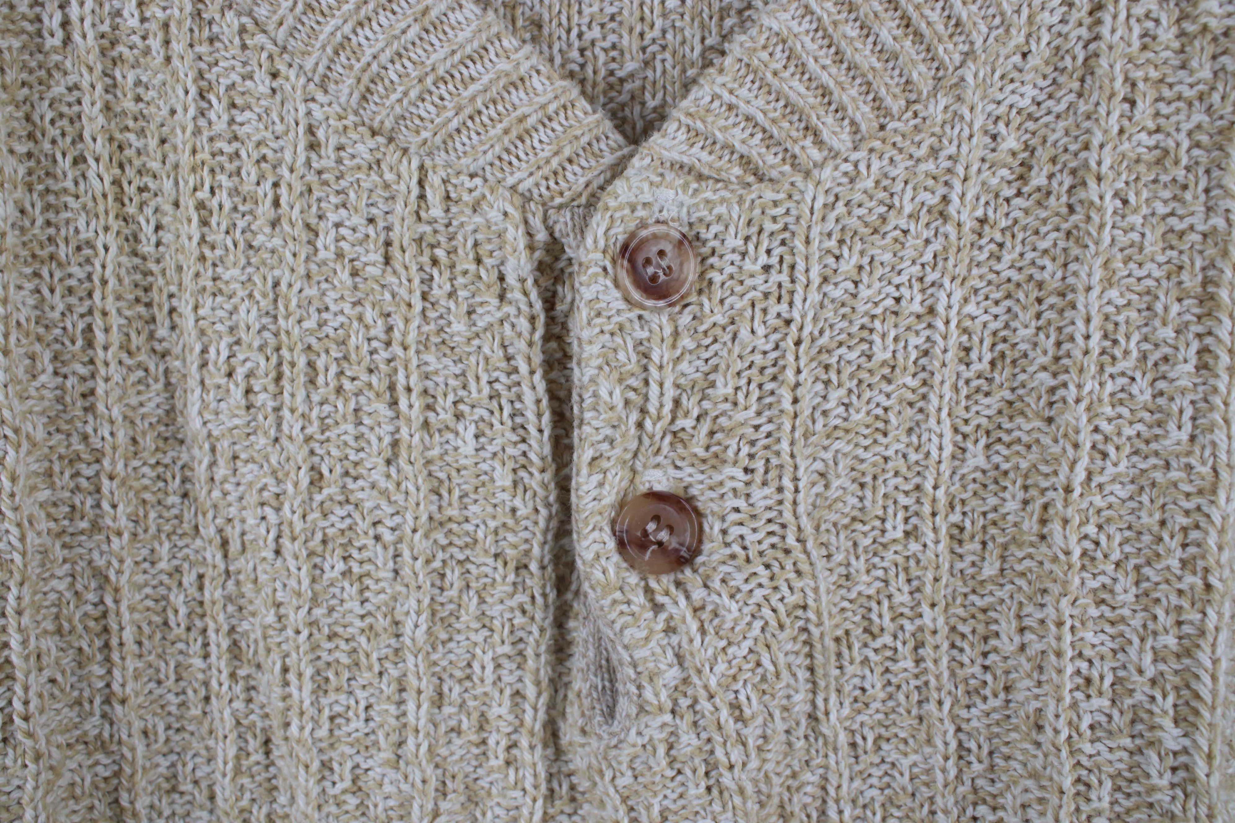Vintage Vintage 90s Streetwear Ribbed Knit Henley Sweater USA Size US XL / EU 56 / 4 - 5 Thumbnail
