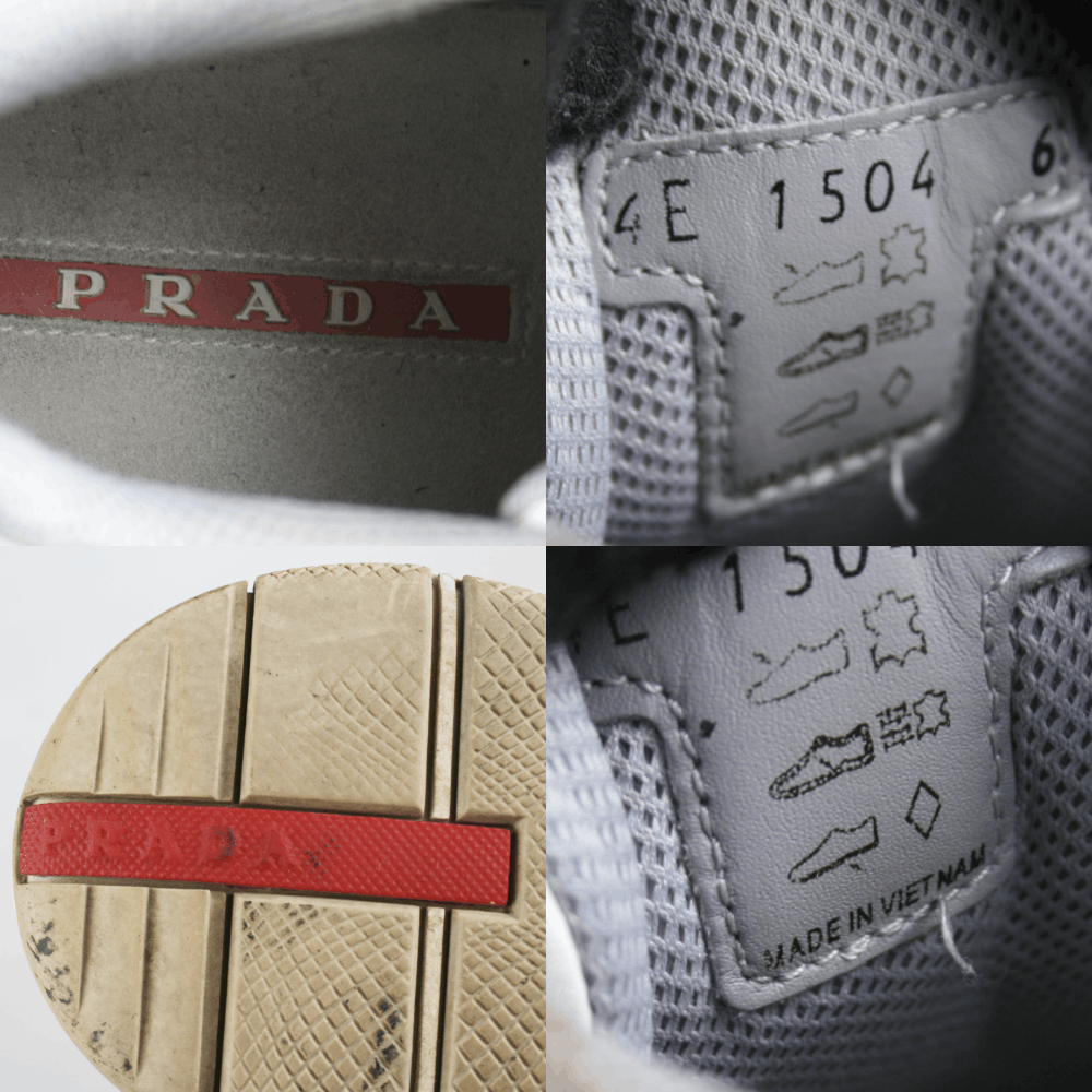 Prada Sport Red Tab Leather Sneakers Size US 7 / EU 40 - 14 Thumbnail