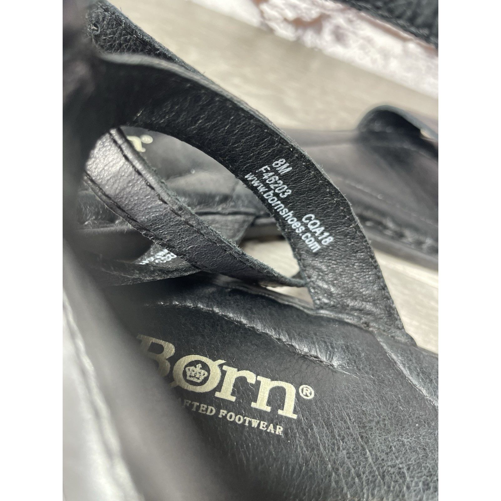 Born Born Handcrafted Black Leather Open Toe Ankle Strap Flats Sa Size US 8 / IT 38 - 13 Thumbnail