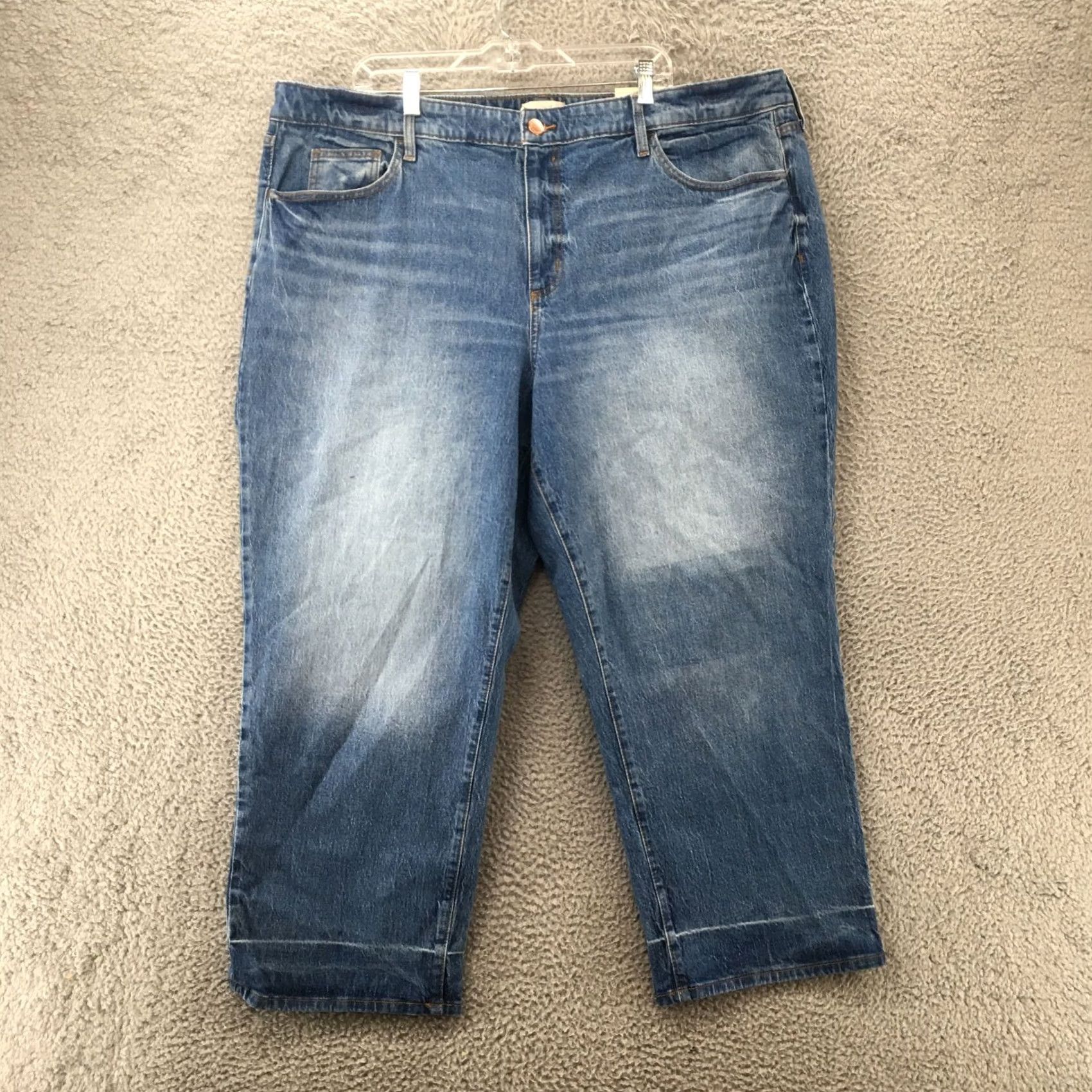 Vintage Universal Thread Jeans Womens 24W Blue Denim Slim Straight Zip NEW Size 42" / US 20 - 2 Thumbnail
