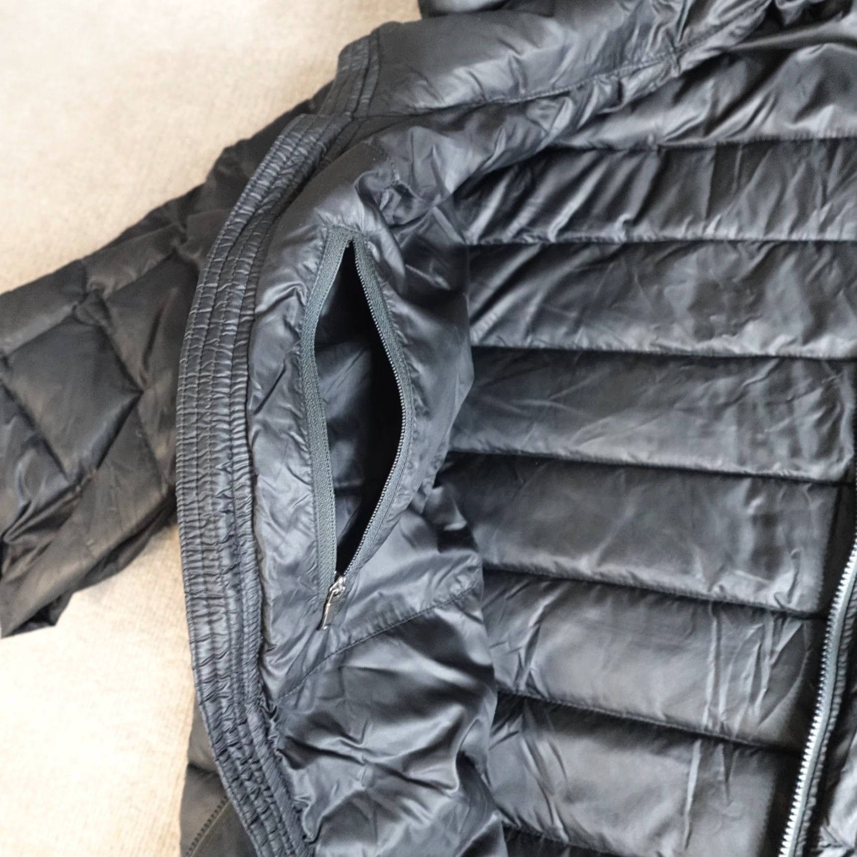 Lululemon Lululemon Mens Jacket XL Black Full Zip Down Filled Removable Hood Nylon Blended Fabric Basic Jacket Spring Summer Fall Mens Size US XL / EU 56 / 4 - 7 Thumbnail