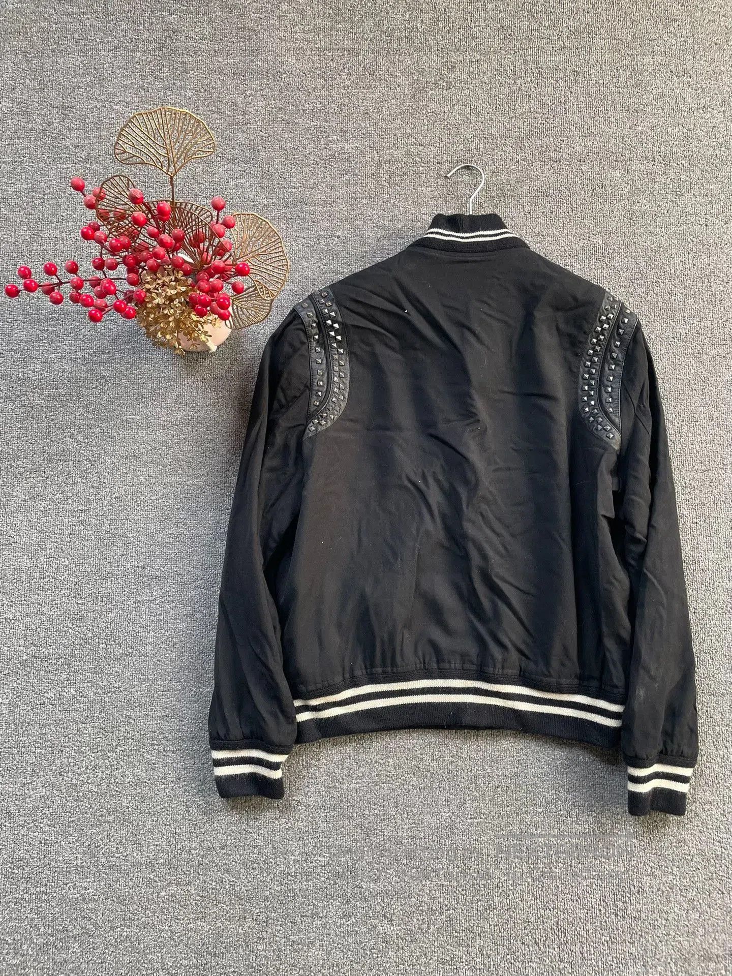 Saint Laurent Paris Saint Laurent Studded Varsity Jacket. Size US L / EU 52-54 / 3 - 2 Thumbnail