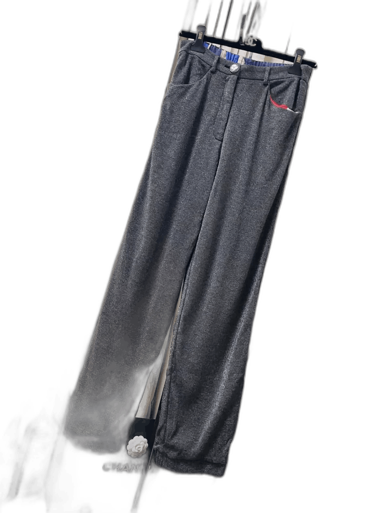 Chanel Chanel Gray Stylish Casual Long Pants Size 38" / US 16 / IT 52 - 1 Thumbnail