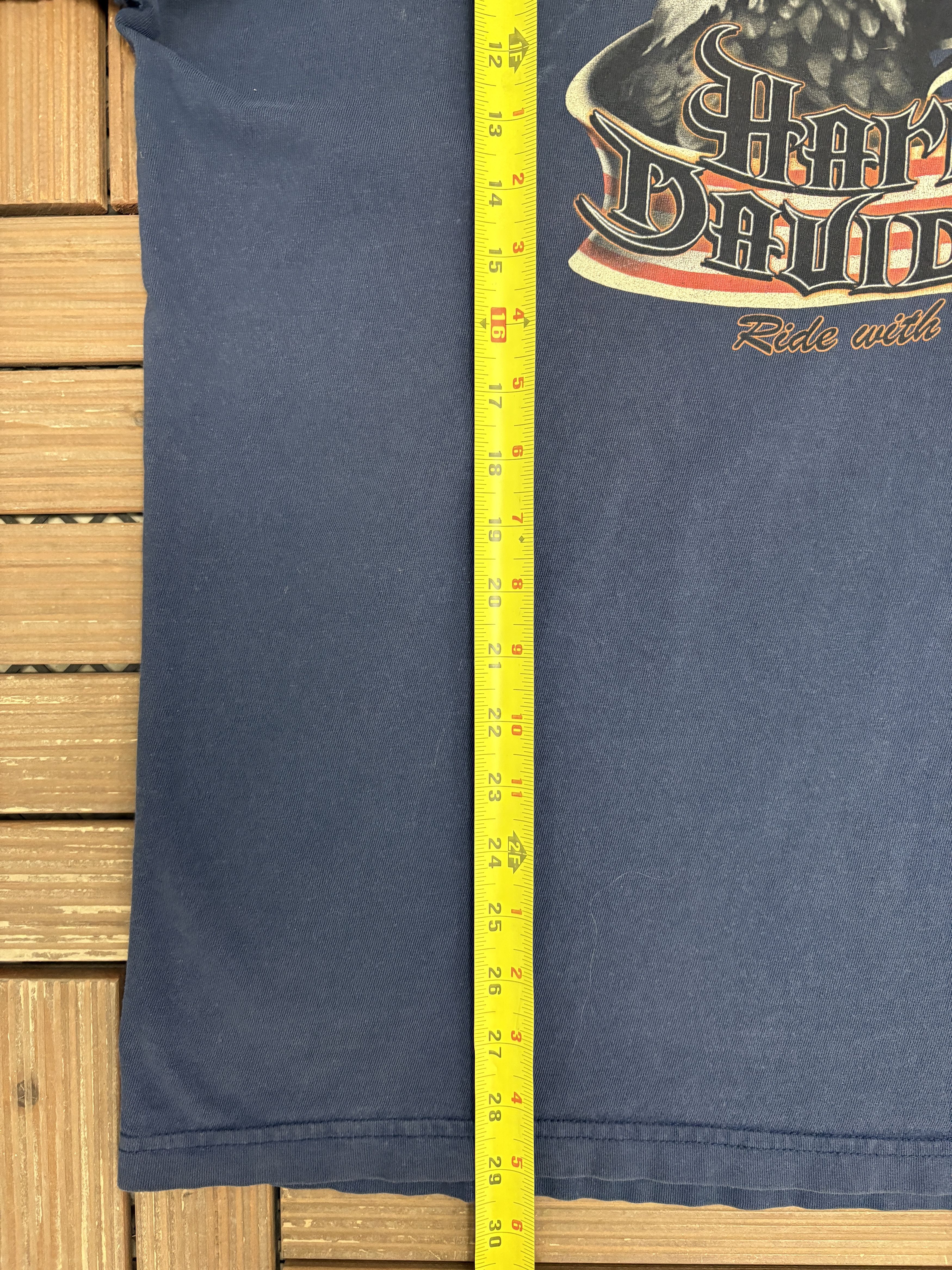 Vintage Harley Davidson Yakima, Washington Vintage Blue T-Shirt Size US XXL / EU 58 / 5 - 6 Thumbnail