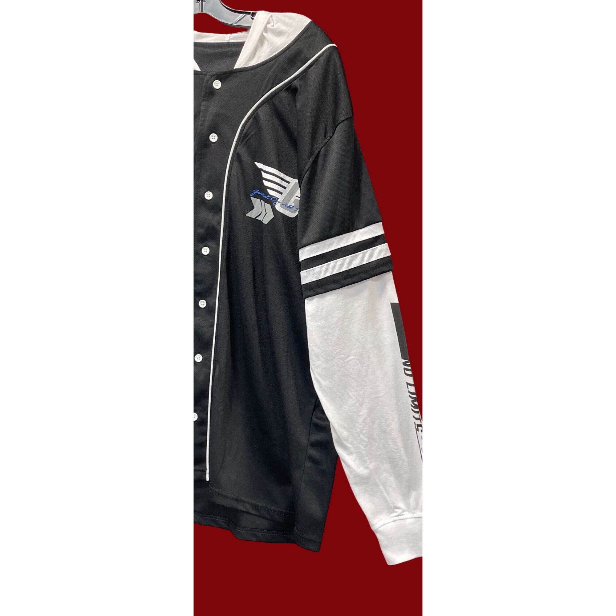 rue21 Rue 21 - Men's Long Sleeve Hoodie - White/Black - Extra Larg Size US XL / EU 56 / 4 - 16 Thumbnail