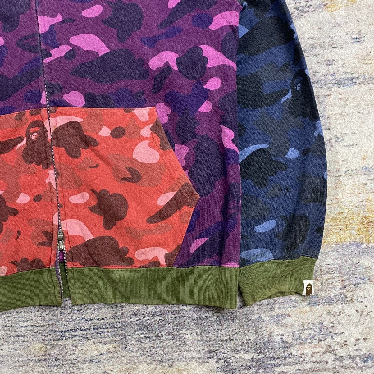 Bape Bape candy camouflage multi color full zip hoodie Size US L / EU 52-54 / 3 - 4 Thumbnail