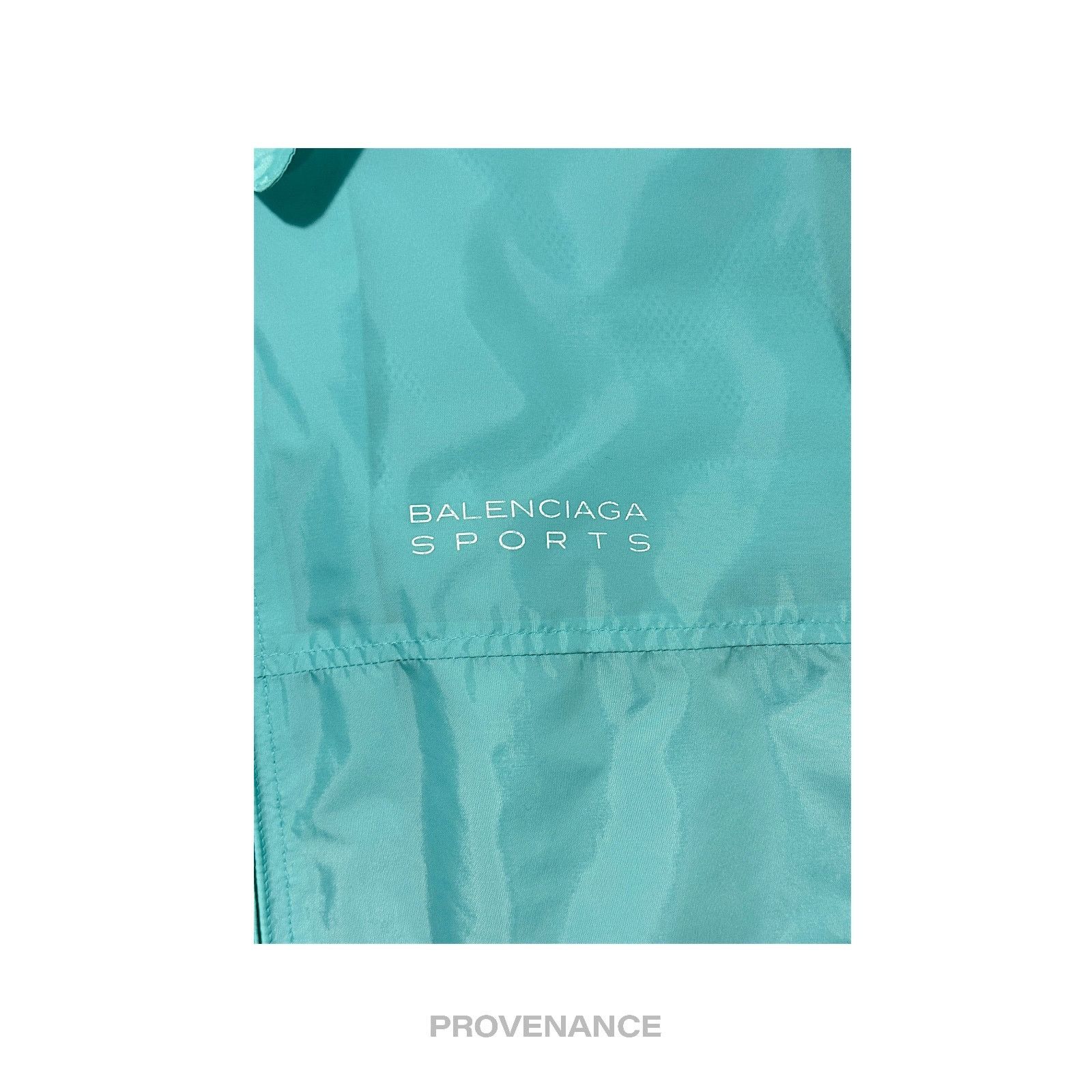 Balenciaga 🔴 Balenciaga Sport Windbreaker Jacket - Teal Size L / US 10 / IT 46 - 7 Thumbnail