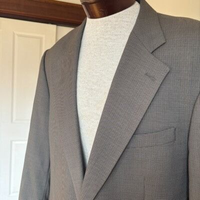 Ralph Lauren Polo University Club Ralph Lauren Wool Blazer Houndstooth Br Size 44R - 2 Thumbnail