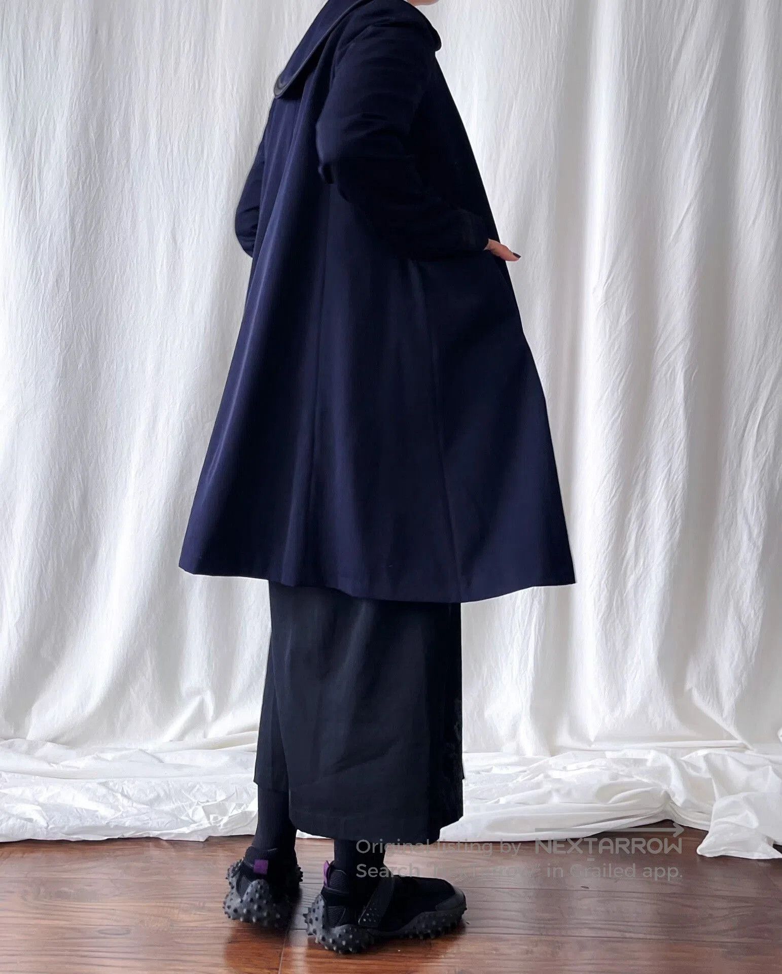 Comme des Garcons Commes des Garçons Navy Wool Coat. Size XS / US 0-2 / IT 36-38 - 5 Thumbnail