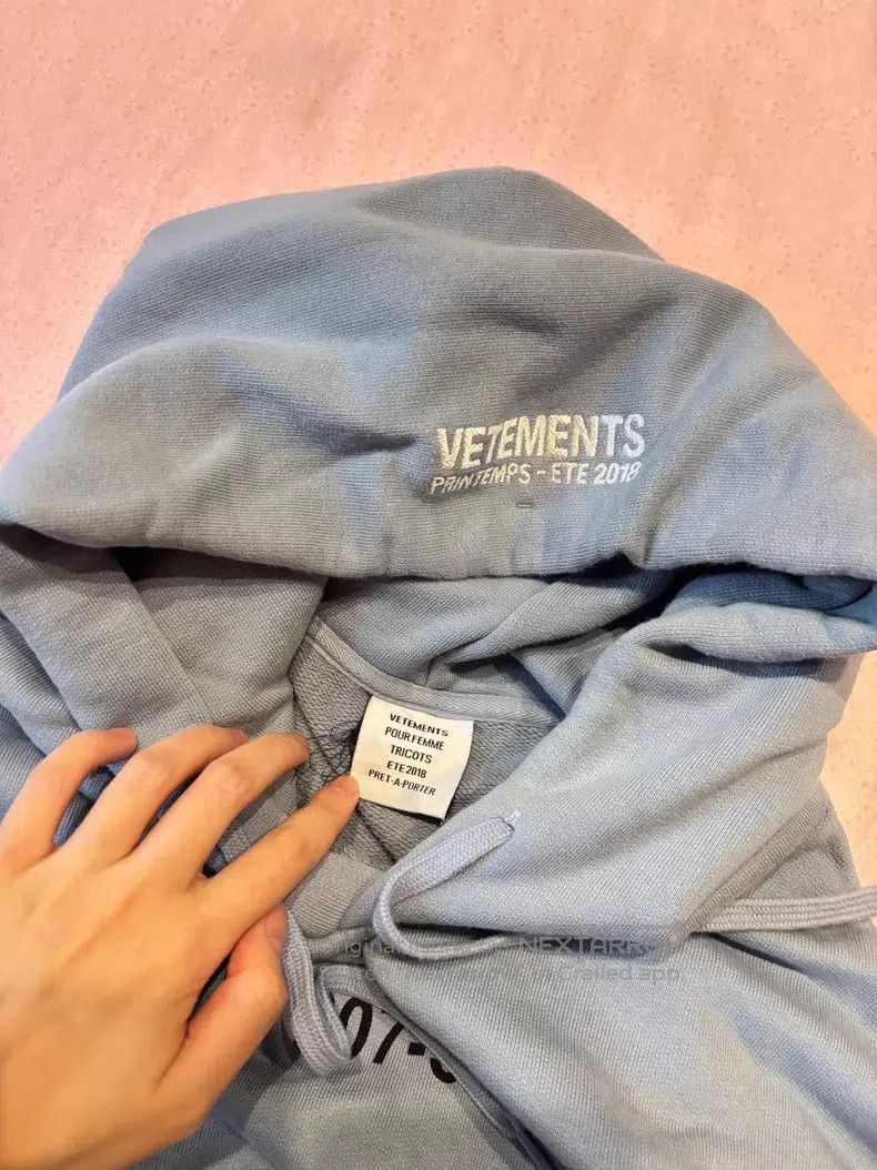 Vetements VETEMENTS Haze blue unicorn hooded sweatshirt Size US S / EU 44-46 / 1 - 3 Thumbnail