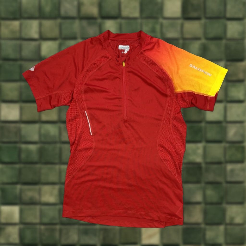 Salomon Salomon T-Shirt Short Sleeve Mens Size S Red ActiLite Trail Running 1/3 Zip Overall Activewear Shirt Size US S / EU 44-46 / 1 - 1 Thumbnail