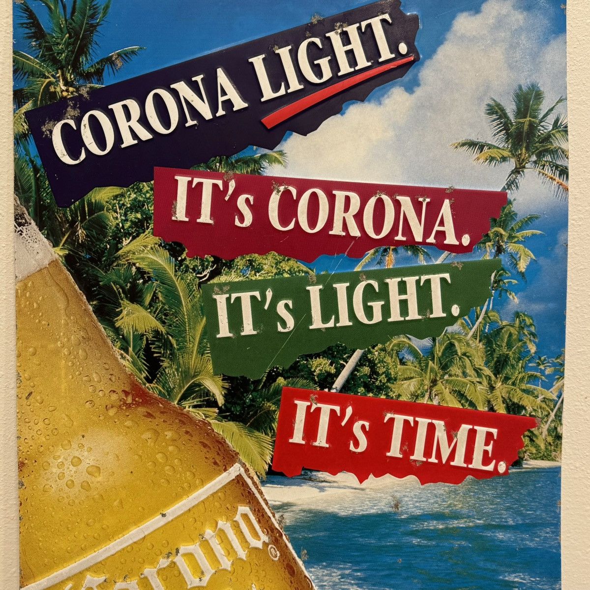 Vintage Corona Light It’s Corona. It’s Time. |26x18in| Beer Tin Sign Size ONE SIZE - 6 Thumbnail