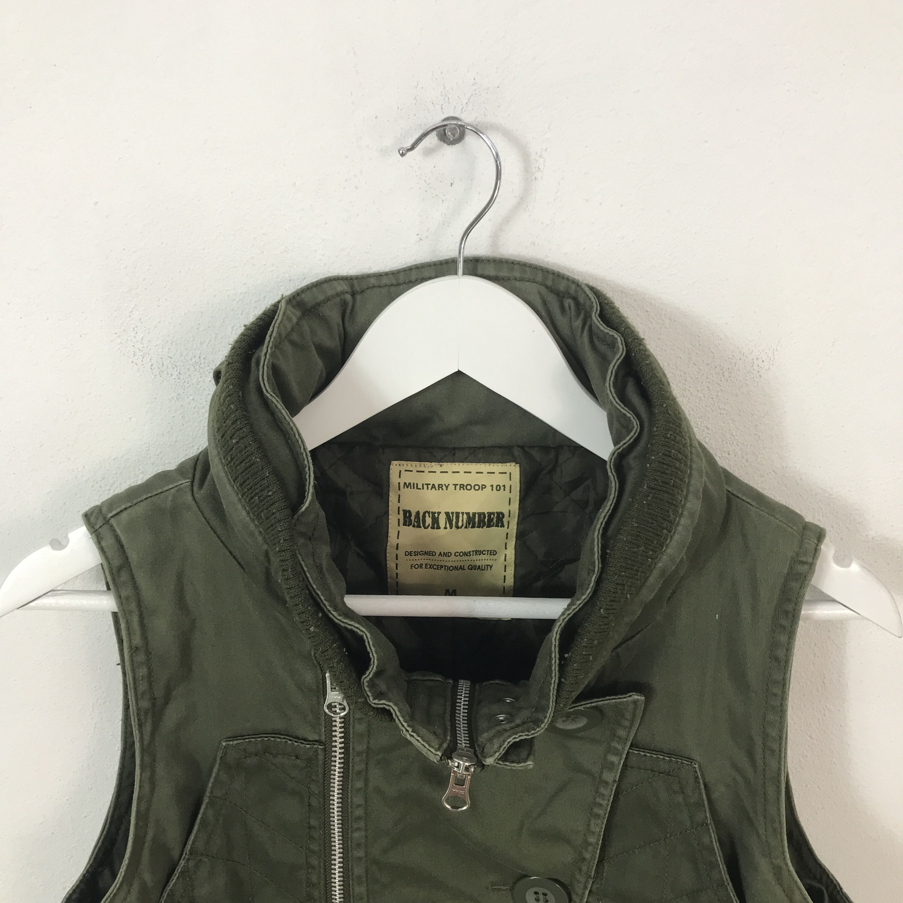 Vintage back Number military troop boro vest K64B13 Size US M / EU 48-50 / 2 - 2 Thumbnail