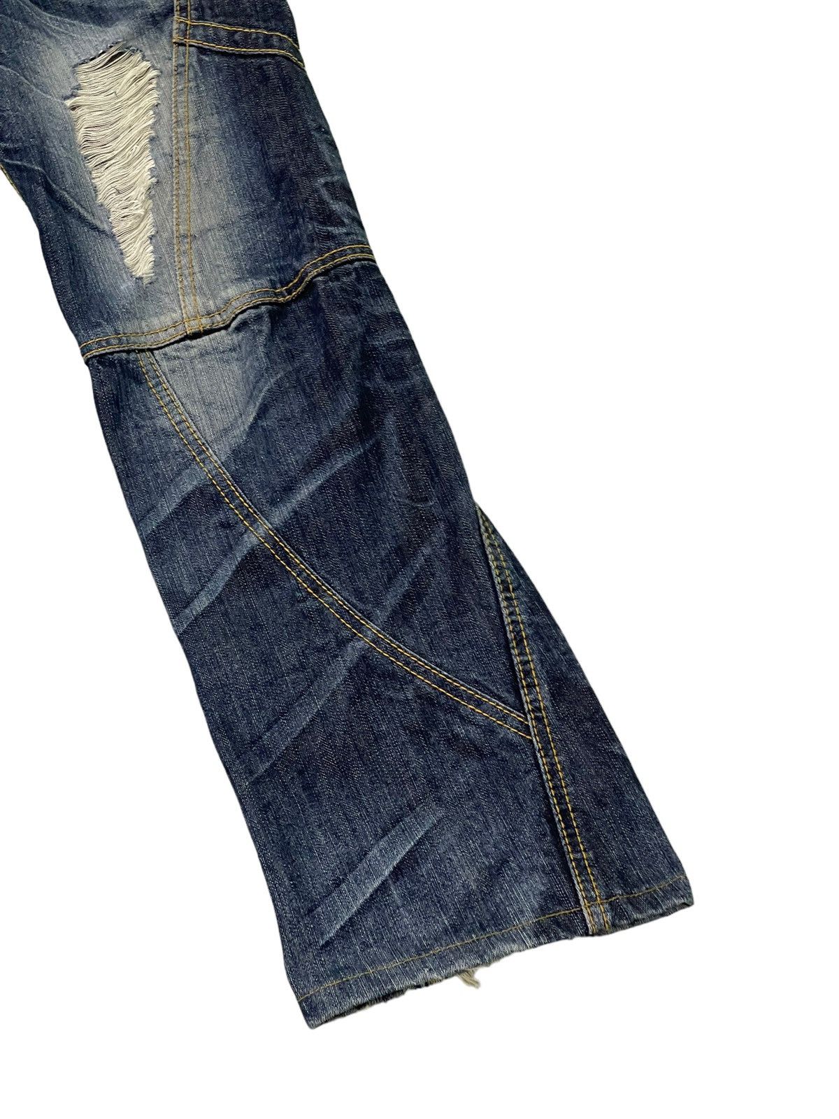Japanese Brand Slim Jeans Hagi Denim Hideaways Faded Distress Low Rise 6🟦4 Size US 31 - 4 Thumbnail