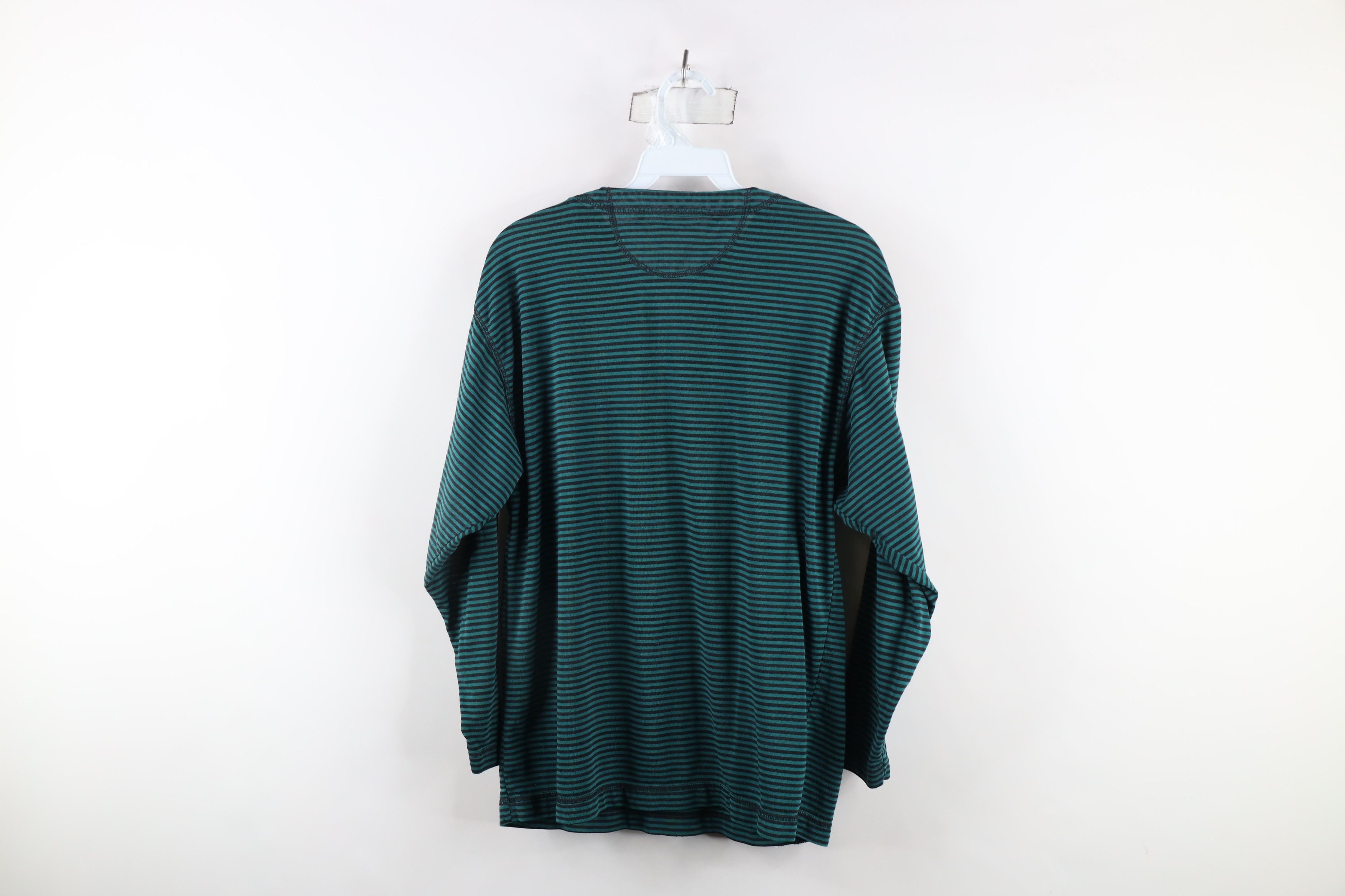 Vintage Vintage 90s Streetwear Striped Long Sleeve Henley T-Shirt Size M / US 6-8 / IT 42-44 - 9 Thumbnail