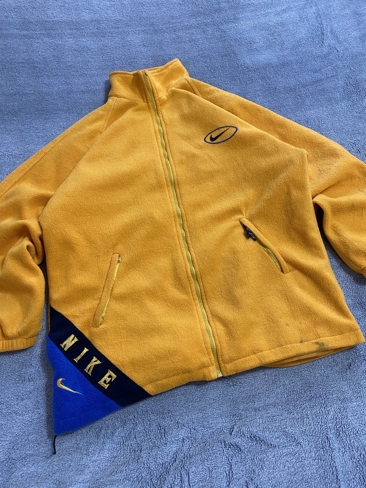 Nike Nike distressed vintage fleece big swoosh 90s Y2k Size US XL / EU 56 / 4 - 8 Thumbnail