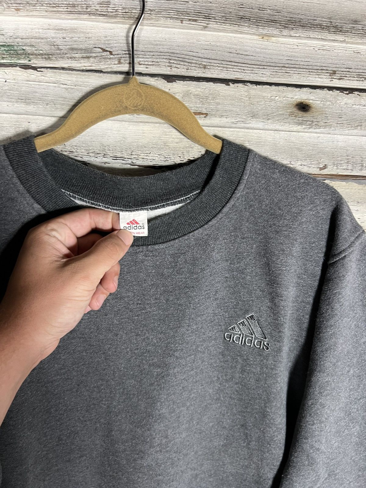 Adidas × Vintage Vintage Adidas Sweatshirt Size US L / EU 52-54 / 3 - 3 Thumbnail