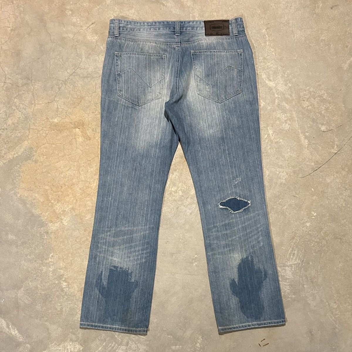 JNCO × Southpole × Vintage Crazy Vintage Y2K Grindhouse Baggy Repaired Denim Distressed Size US 38 / EU 54 - 7 Thumbnail