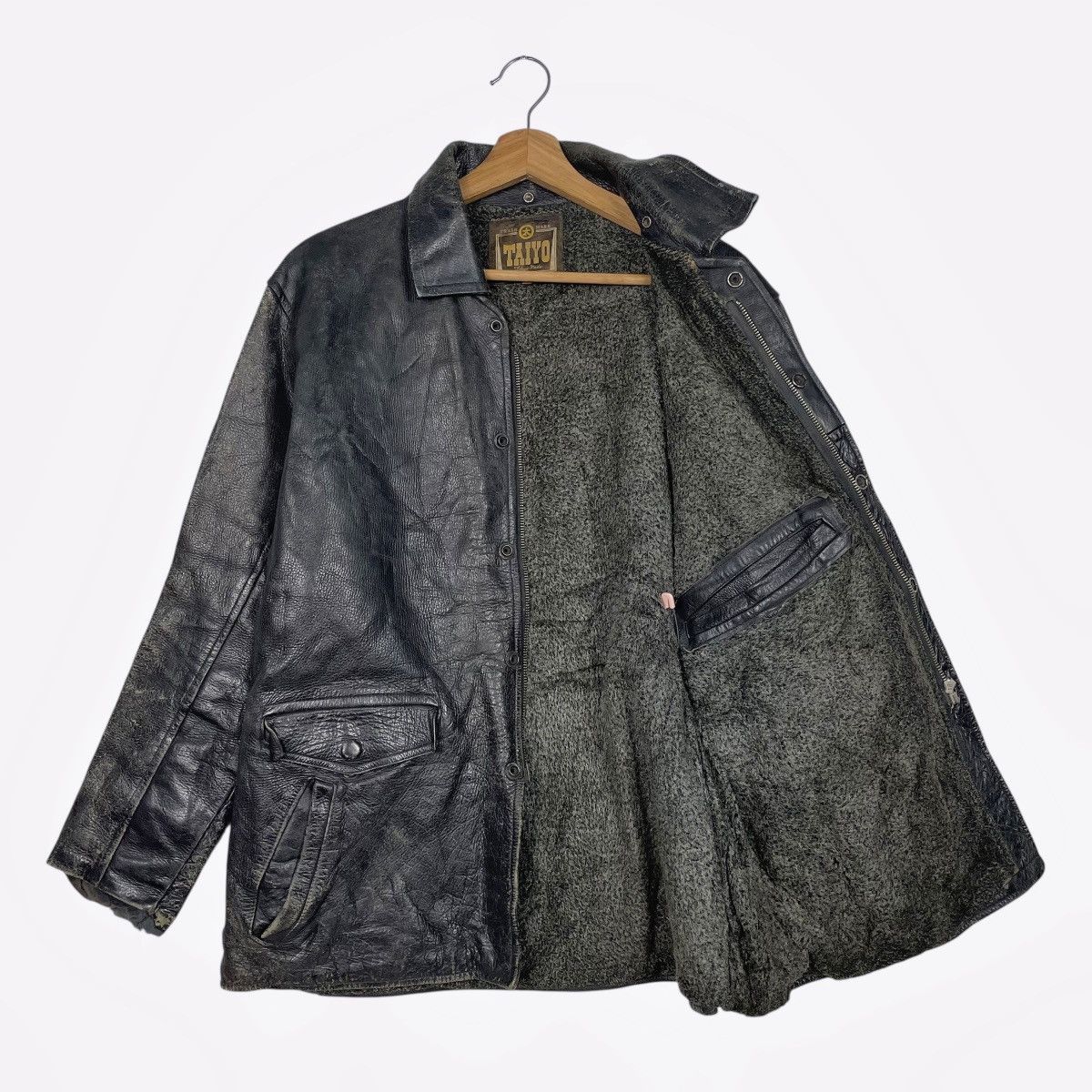 Japanese Brand Taiyo Tokyo Made Leather Jacket Size US S / EU 44-46 / 1 - 9 Thumbnail