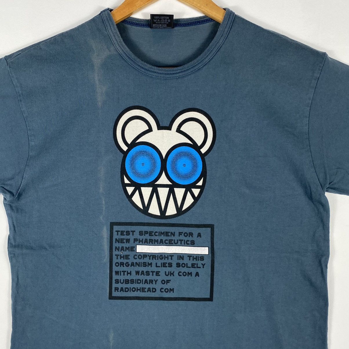 Band Tees Vintage 00's RADIOHEAD Sex Work Death Band Faded Tee Size US M / EU 48-50 / 2 - 3 Thumbnail