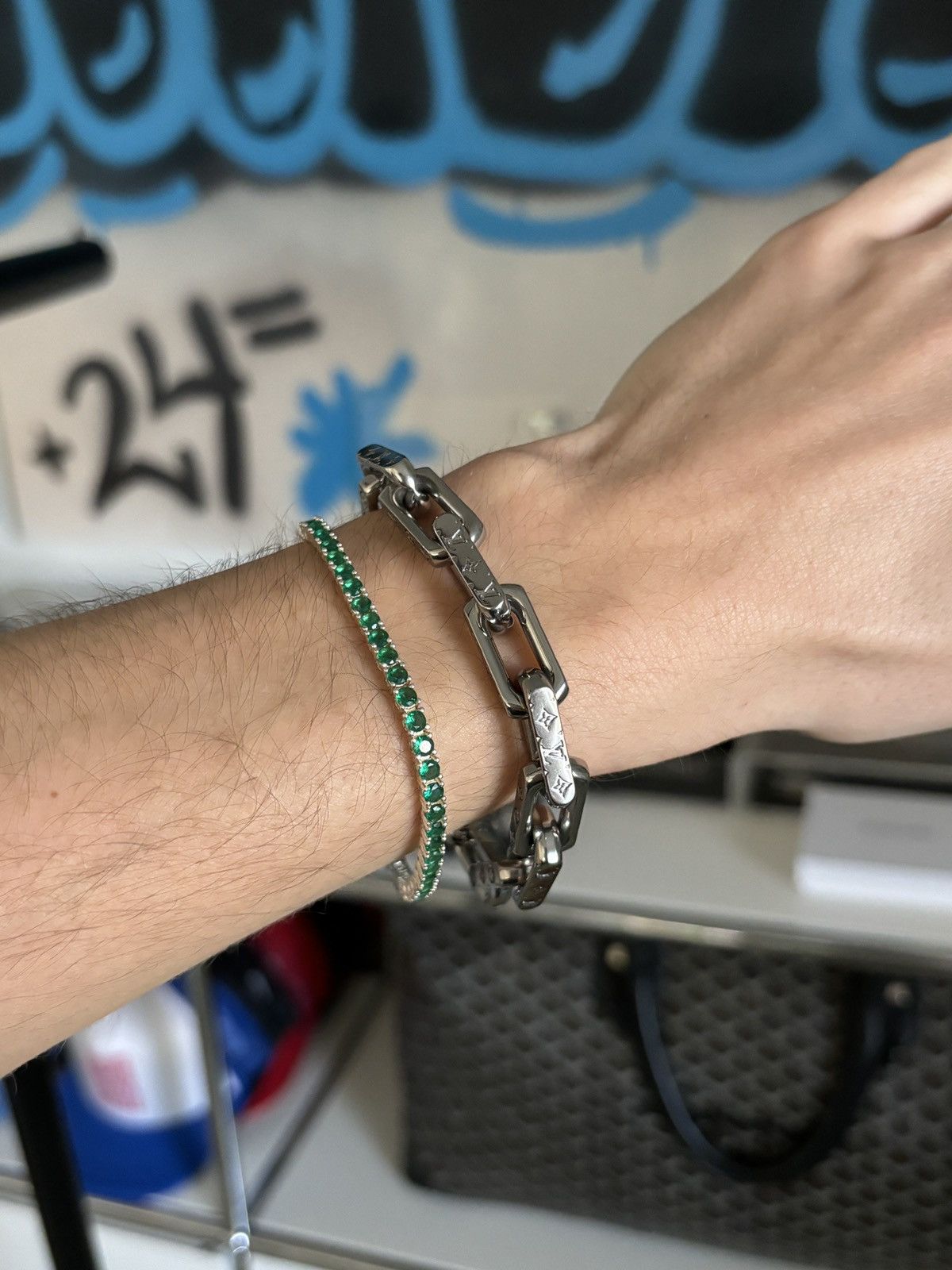 Louis Vuitton VIRGIL LOUIS VUITTON MONOGRAM CUBAN BRACELET Size ONE SIZE - 7 Thumbnail