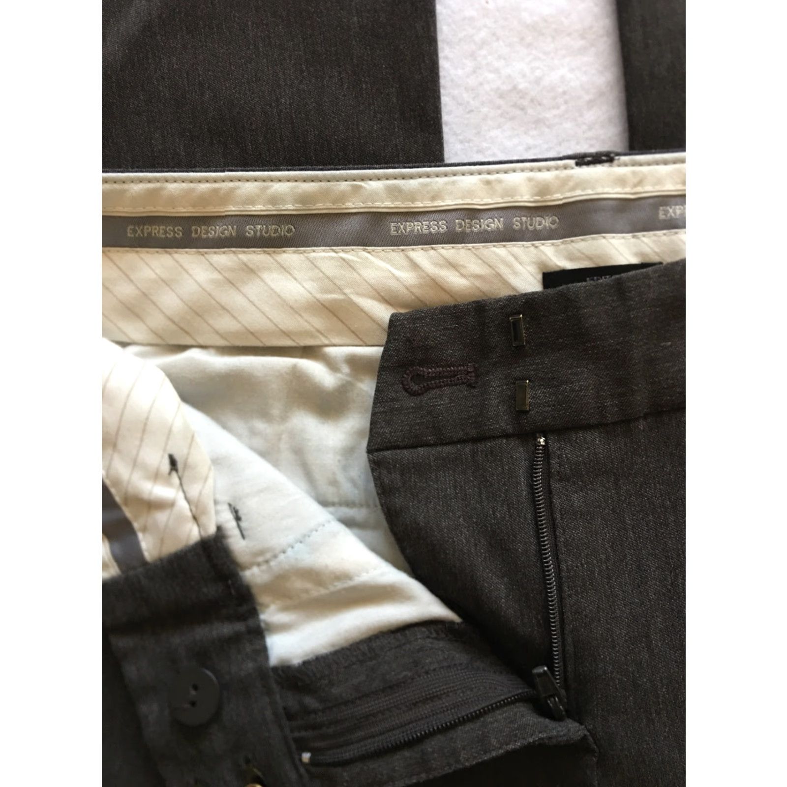 Vintage VINTAGE Express Design Studio Dress Pants Gray Womens Size 2 Bootcut Work / B4 (Note: Original did not indicate vintage; removed) Size 26" / US 2 / IT 38 - 3 Thumbnail