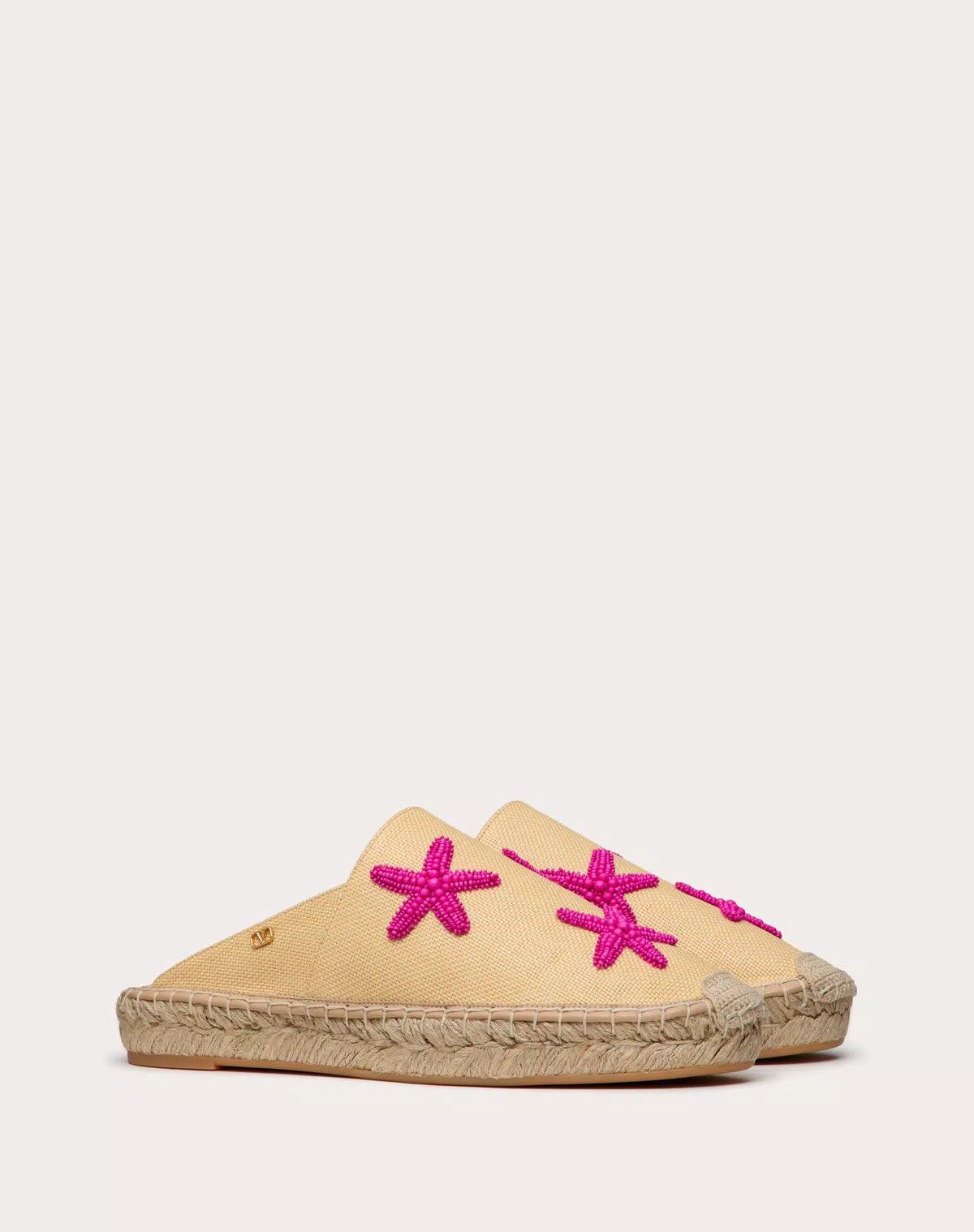 Valentino o1s1wg110625 Escape Mule Raffia With Starfish in Beige/Tan Size US 7 / IT 37 - 2 Thumbnail