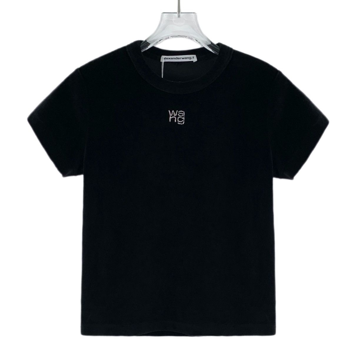 Alexander Wang Alexander Wang Logo Rhinestone Short Sleeve T-shirt K26WX Size XS / US 0-2 / IT 36-38 - 1 Thumbnail