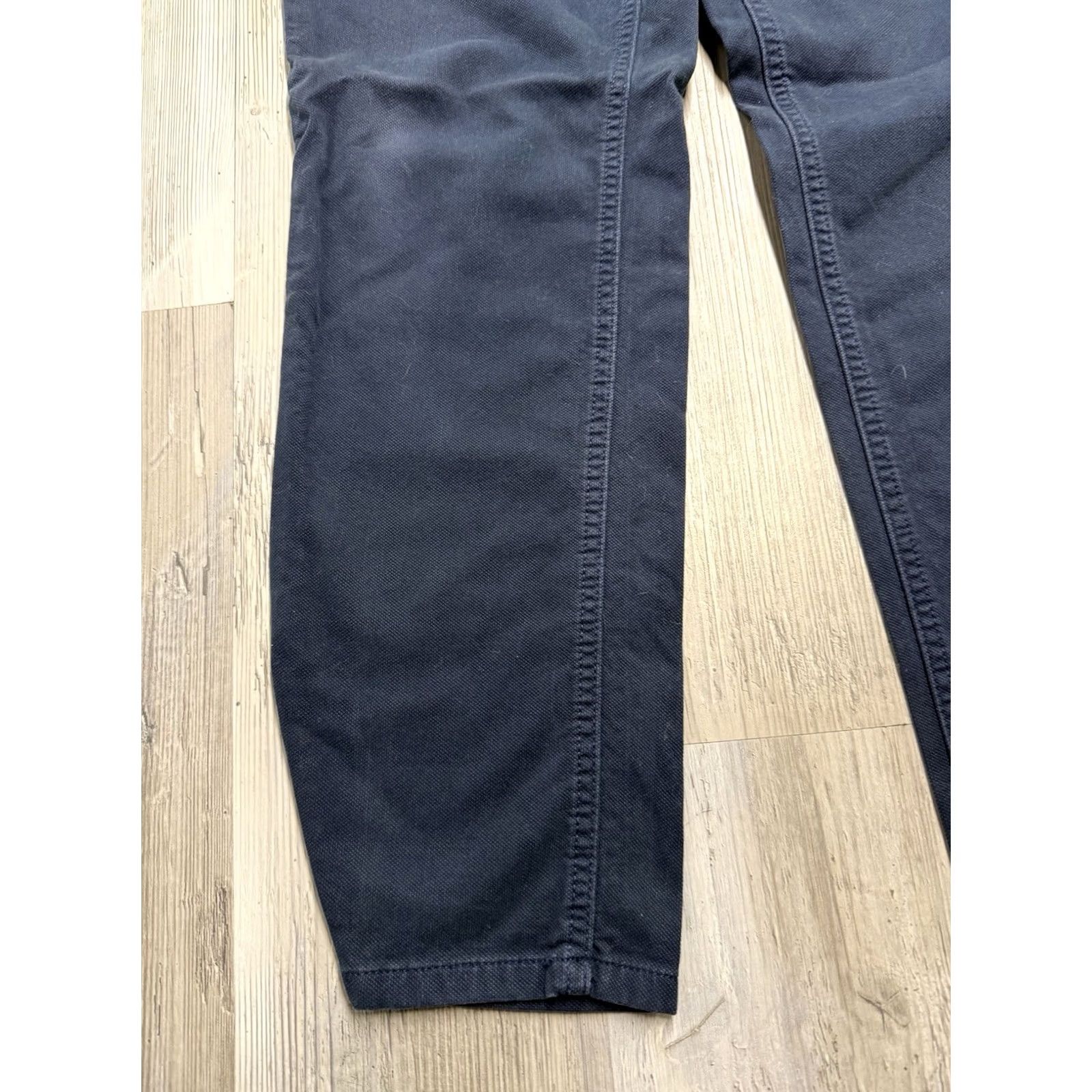 Banana Republic Banana Republic Mens Aiden Fit Tech Canvas Performance Pants Blue Straight Leg 32x30 Regular Knit Polyester Slimming Pockets Stretch Slimming Size US 32 / EU 48 - 4 Thumbnail