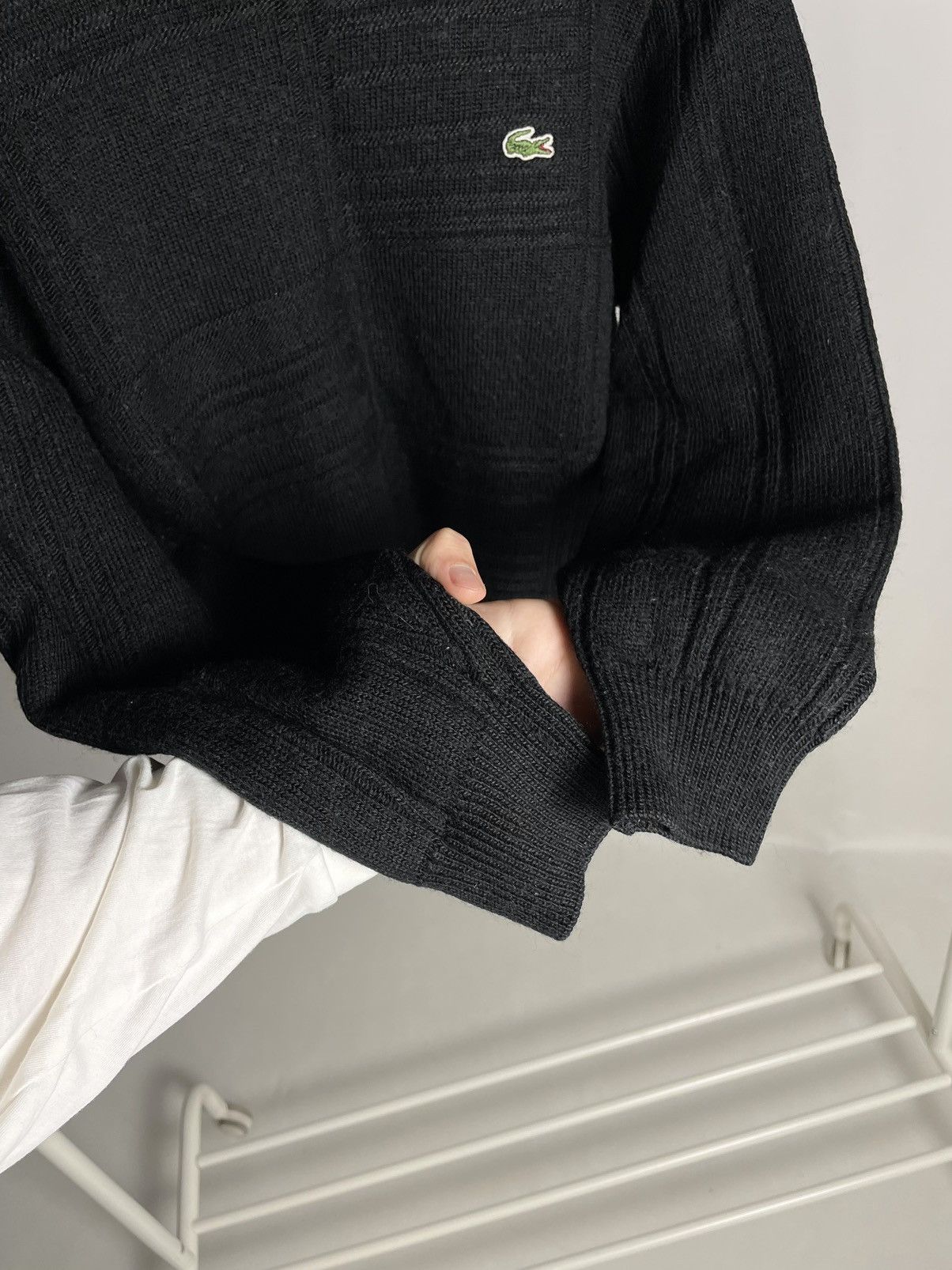 Lacoste × Vintage VINTAGE 🐈‍⬛ Lacoste Black Knitted Sweater Size US M / EU 48-50 / 2 - 6 Thumbnail