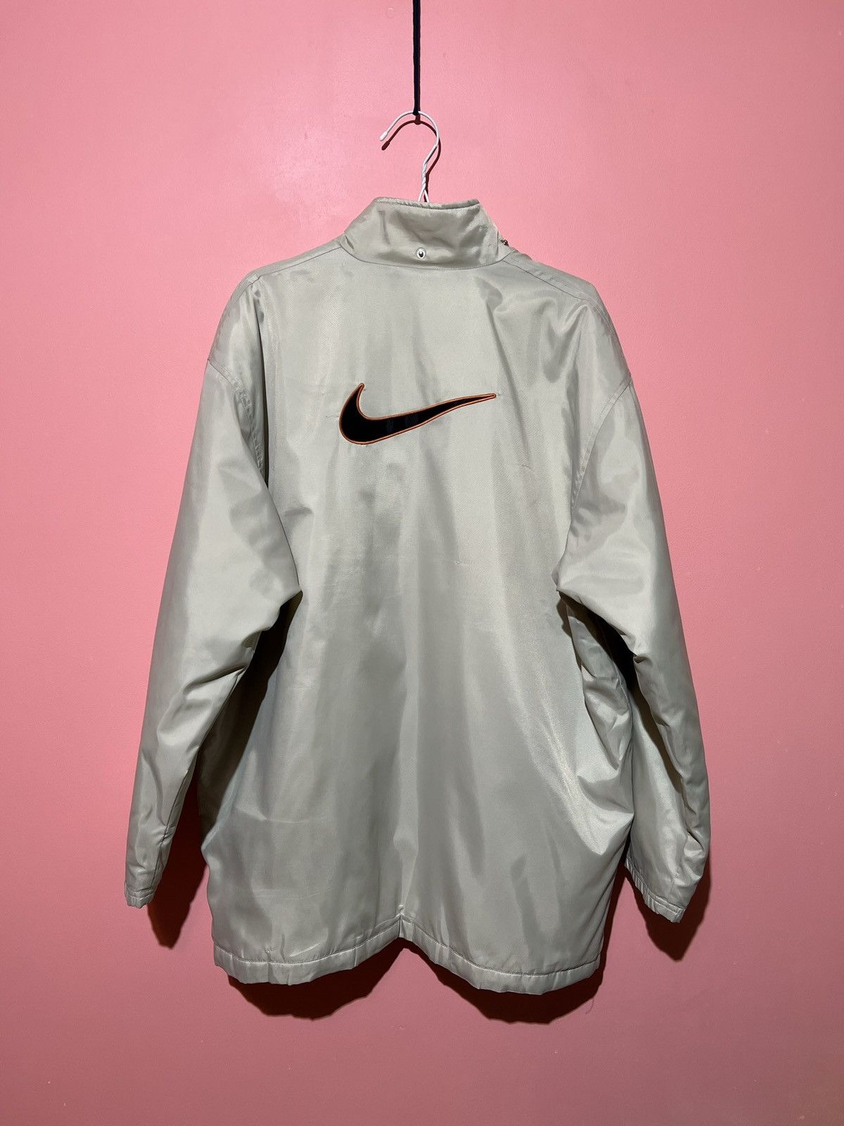 Nike Nike vintage rare jacket coat logo swoosh y2k beige Size US L / EU 52-54 / 3 - 1 Thumbnail