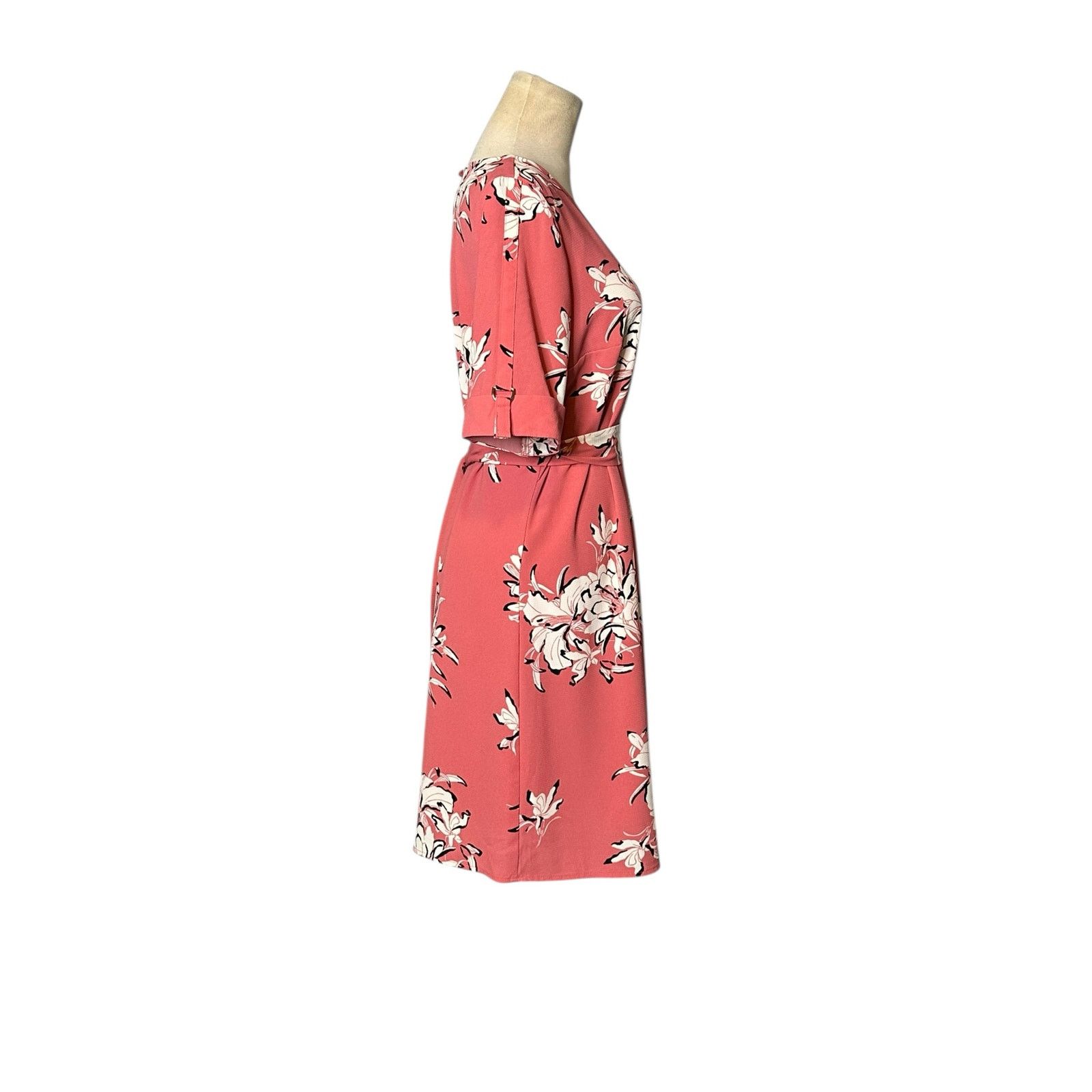 Worthington Worthington pink floral short sleeves mini dress size Small Size S / US 4 / IT 40 - 13 Thumbnail