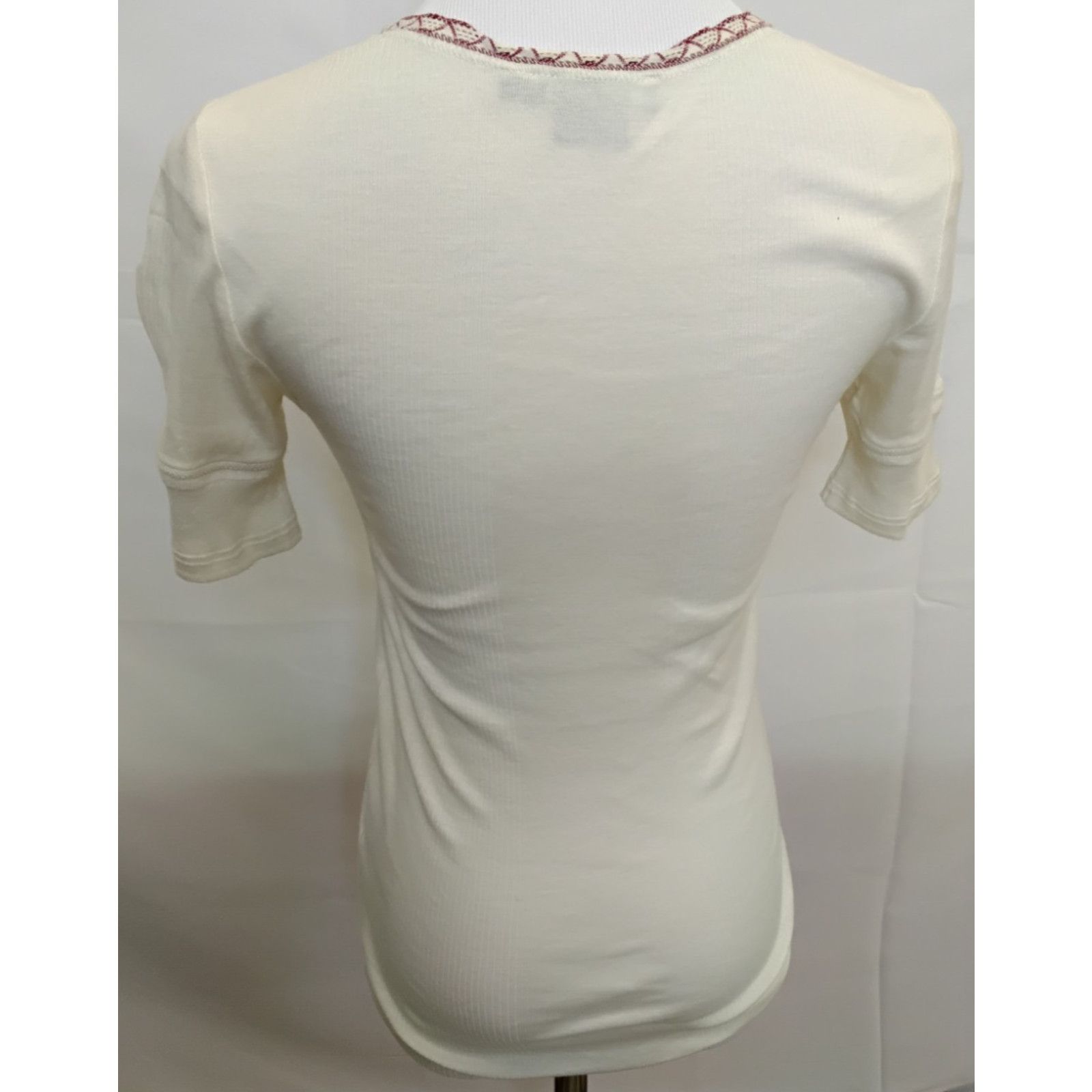 Ralph Lauren Ralph Lauren Knit Top Women S Cream Red Embroidery Rib-Knit Size S / US 4 / IT 40 - 7 Thumbnail