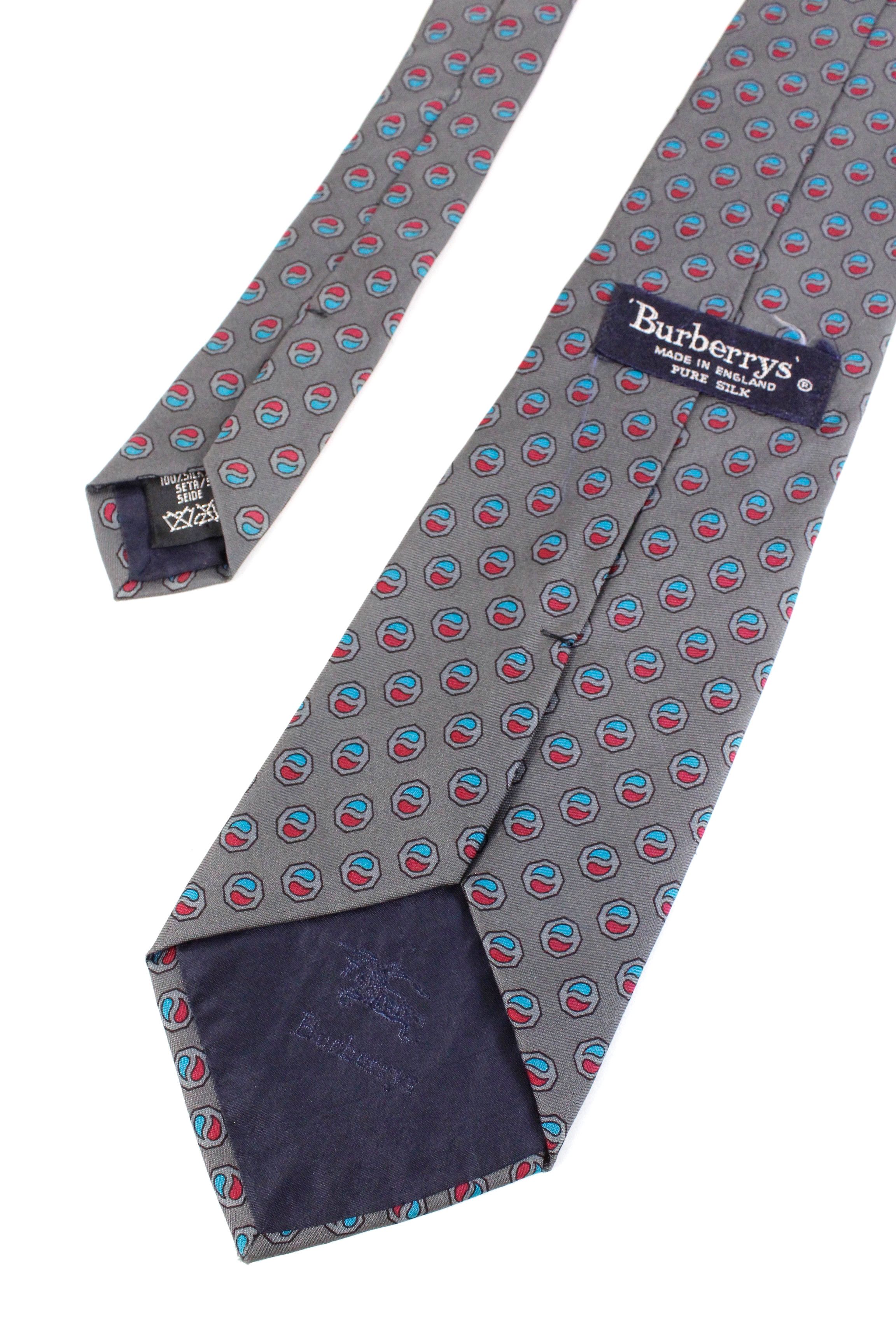 Burberry Vintage Burberry London Abstract Pattern Silk Tie Cravatte Size ONE SIZE - 3 Thumbnail