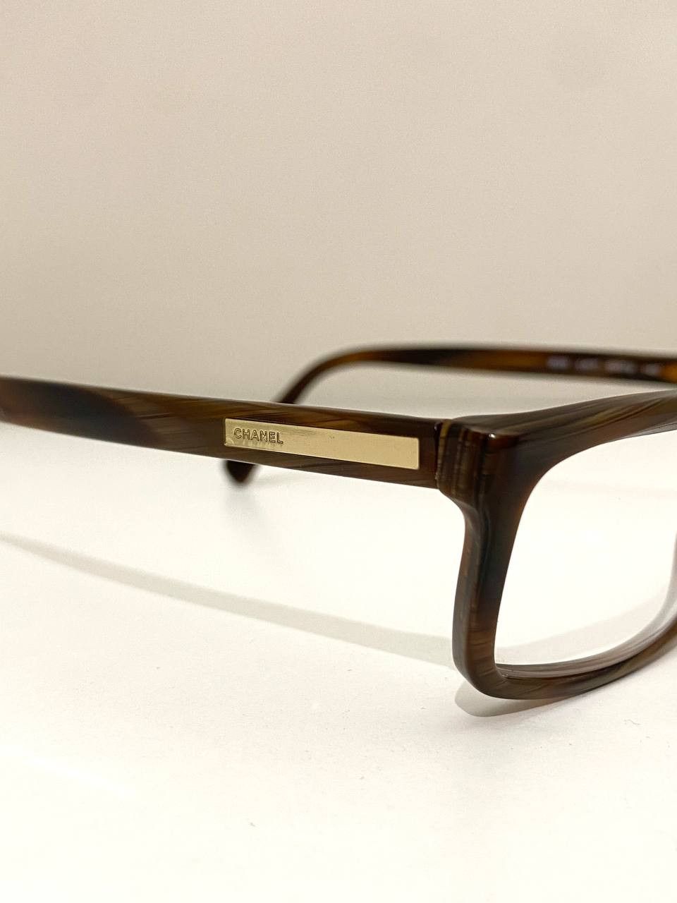 Chanel Chanel CC Logo Square Rectangular Brown Eyeglasses Vintage Size ONE SIZE - 8 Thumbnail