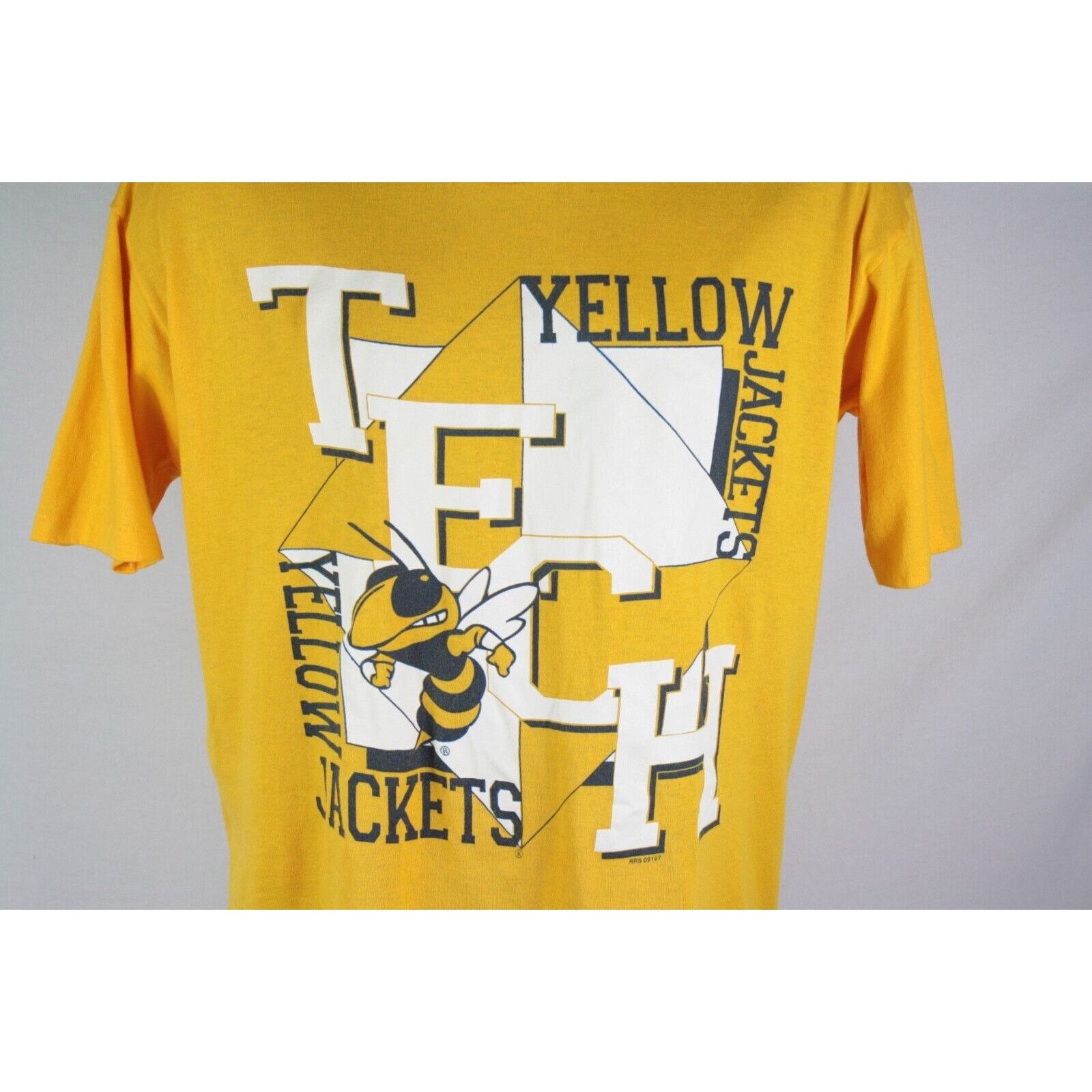 Jerzees × NCAA × Vintage Vintage 90s Georgia Tech Yellow Jackets Single Stitch Shirt Size US XL / EU 56 / 4 - 2 Thumbnail