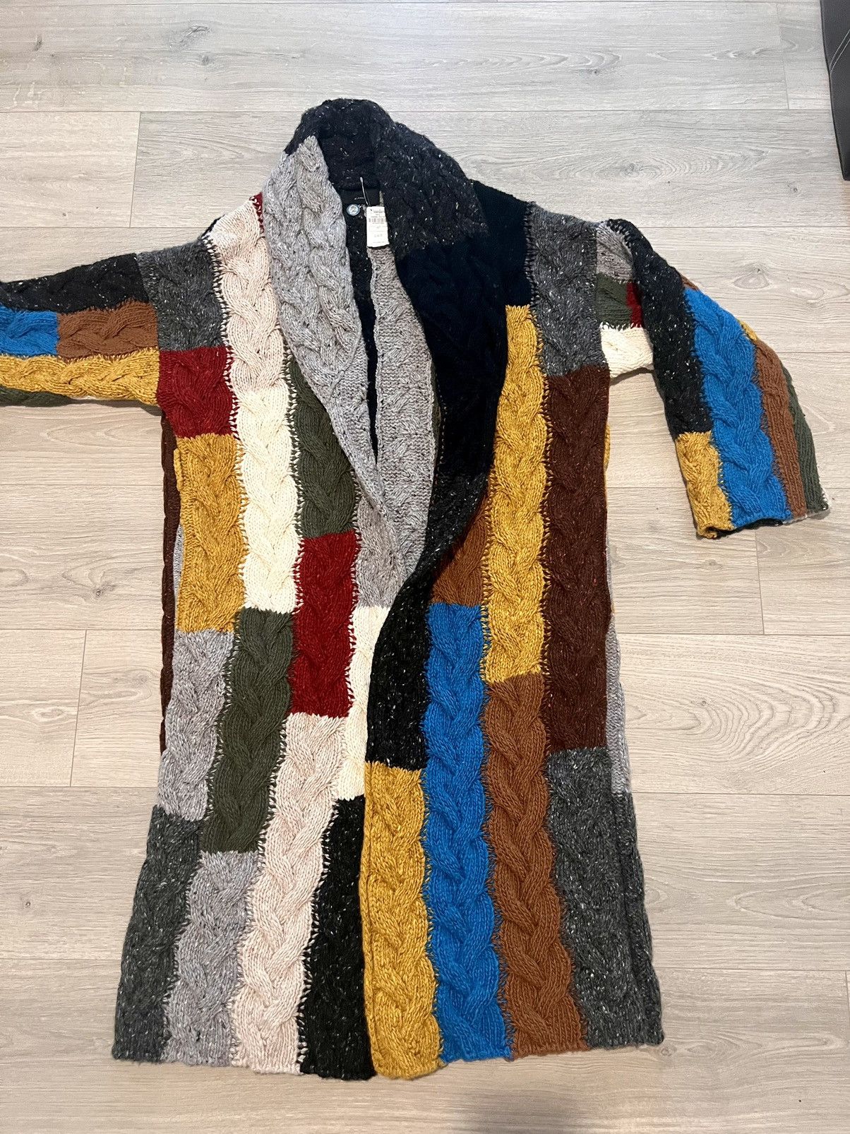 Alanui Alanui Tierra Del Fuego Cable-knit Cashmere-Wool Robe Size US L / EU 52-54 / 3 - 1 Thumbnail